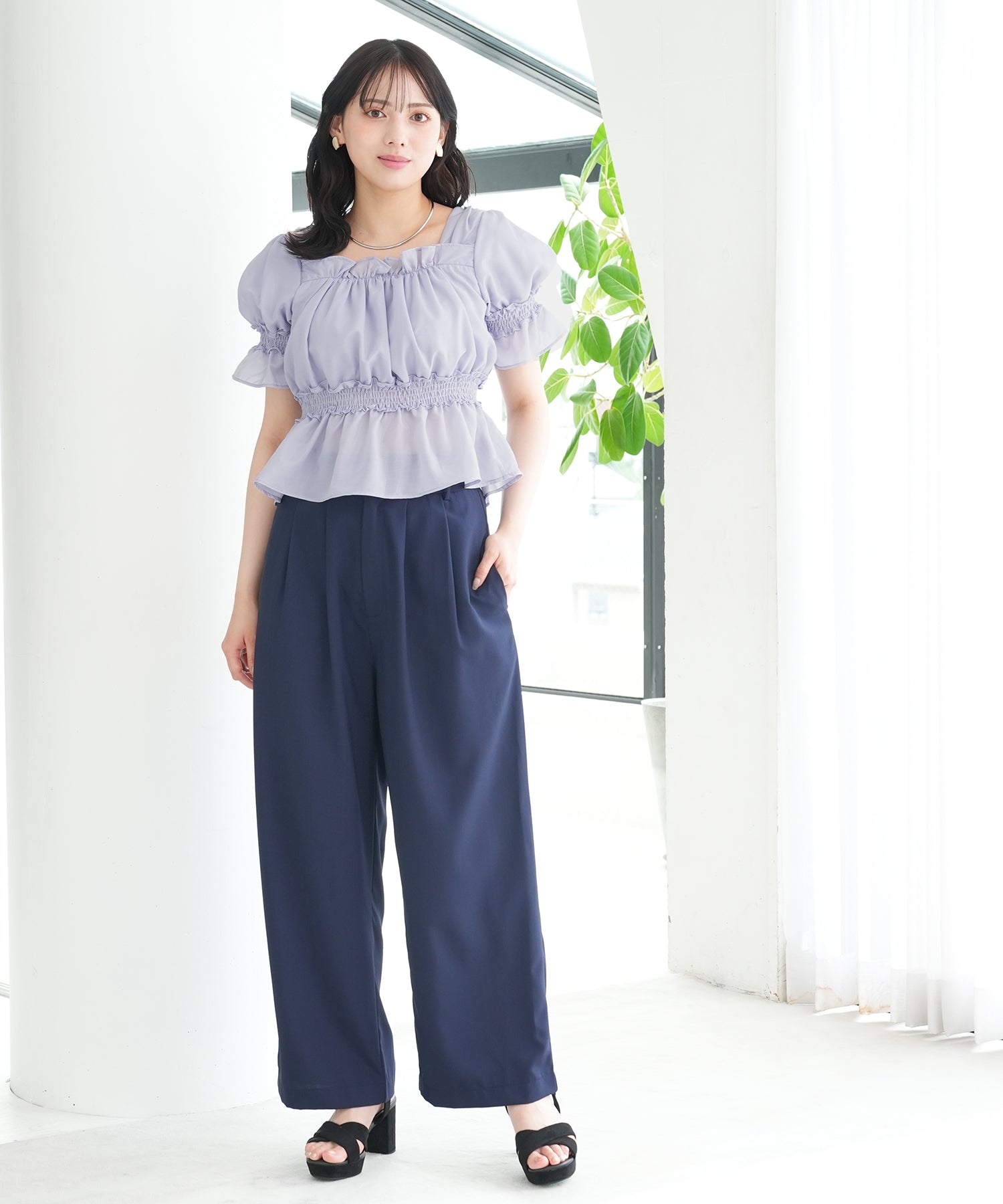 ラベンダー model:164 着用サイズ:M