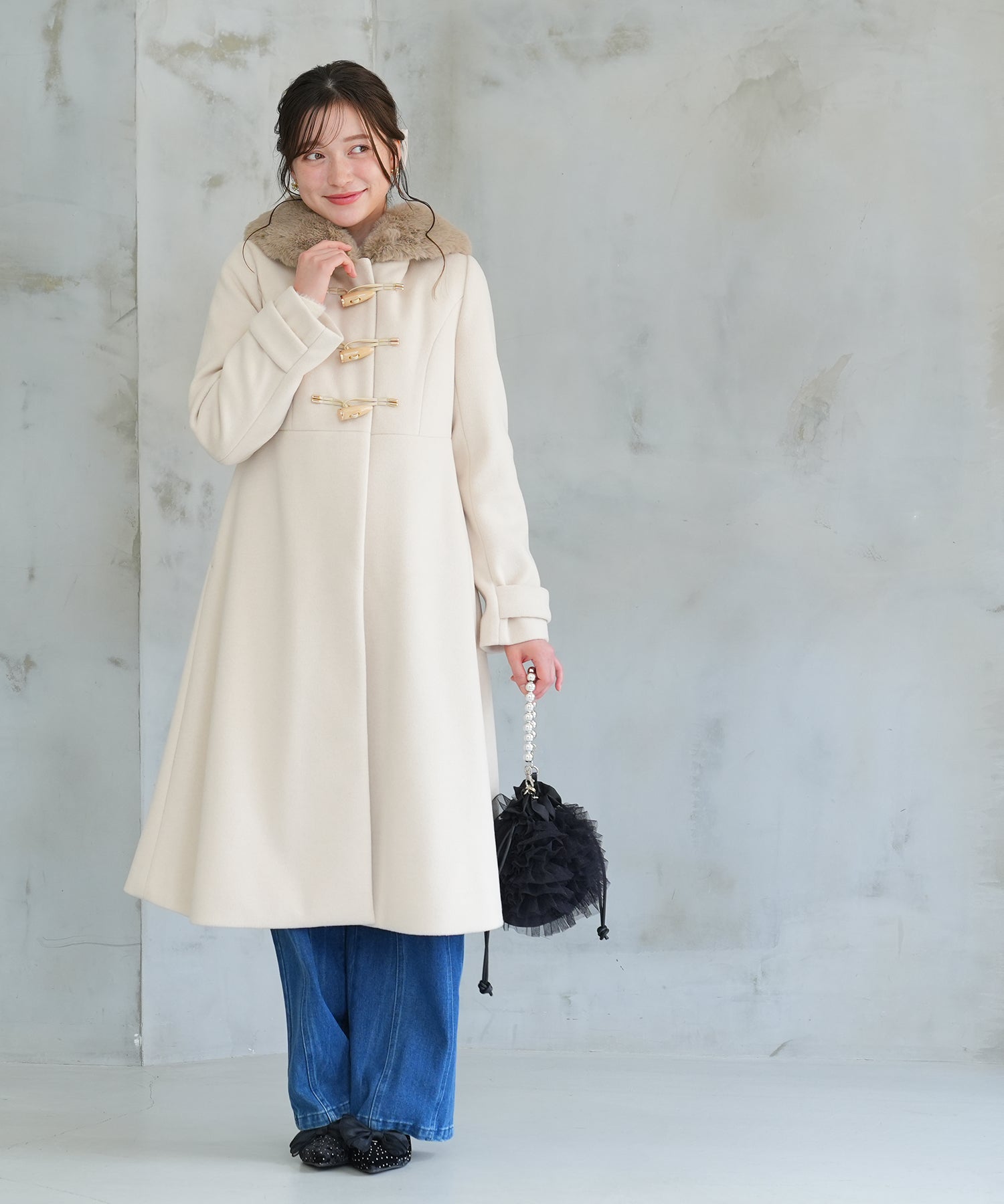 ベージュ model:162 着用サイズ:M