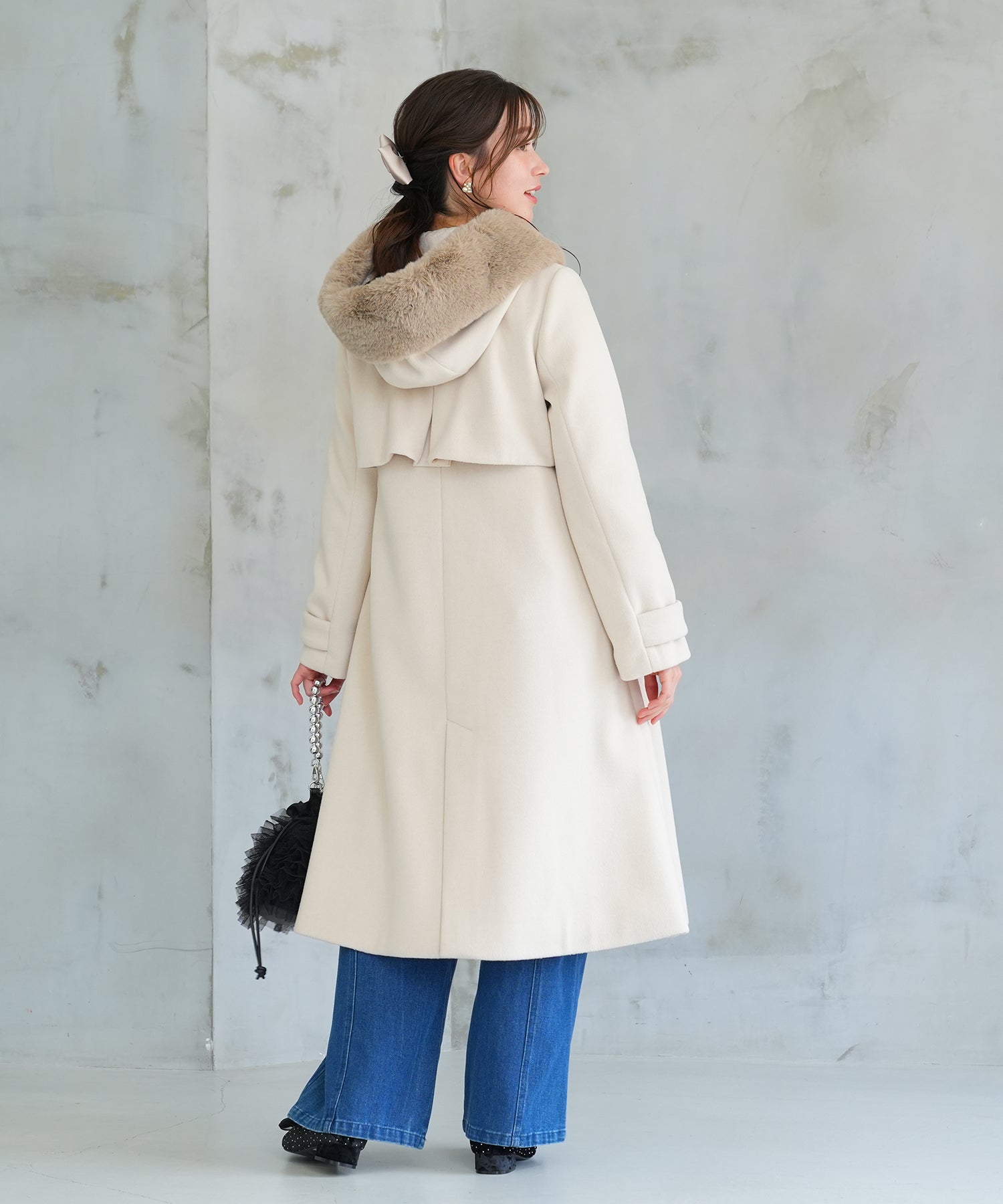 ベージュ model:162 着用サイズ:M