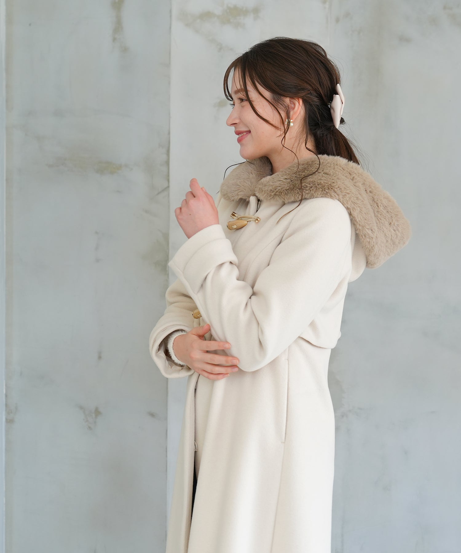 ベージュ model:162 着用サイズ:M