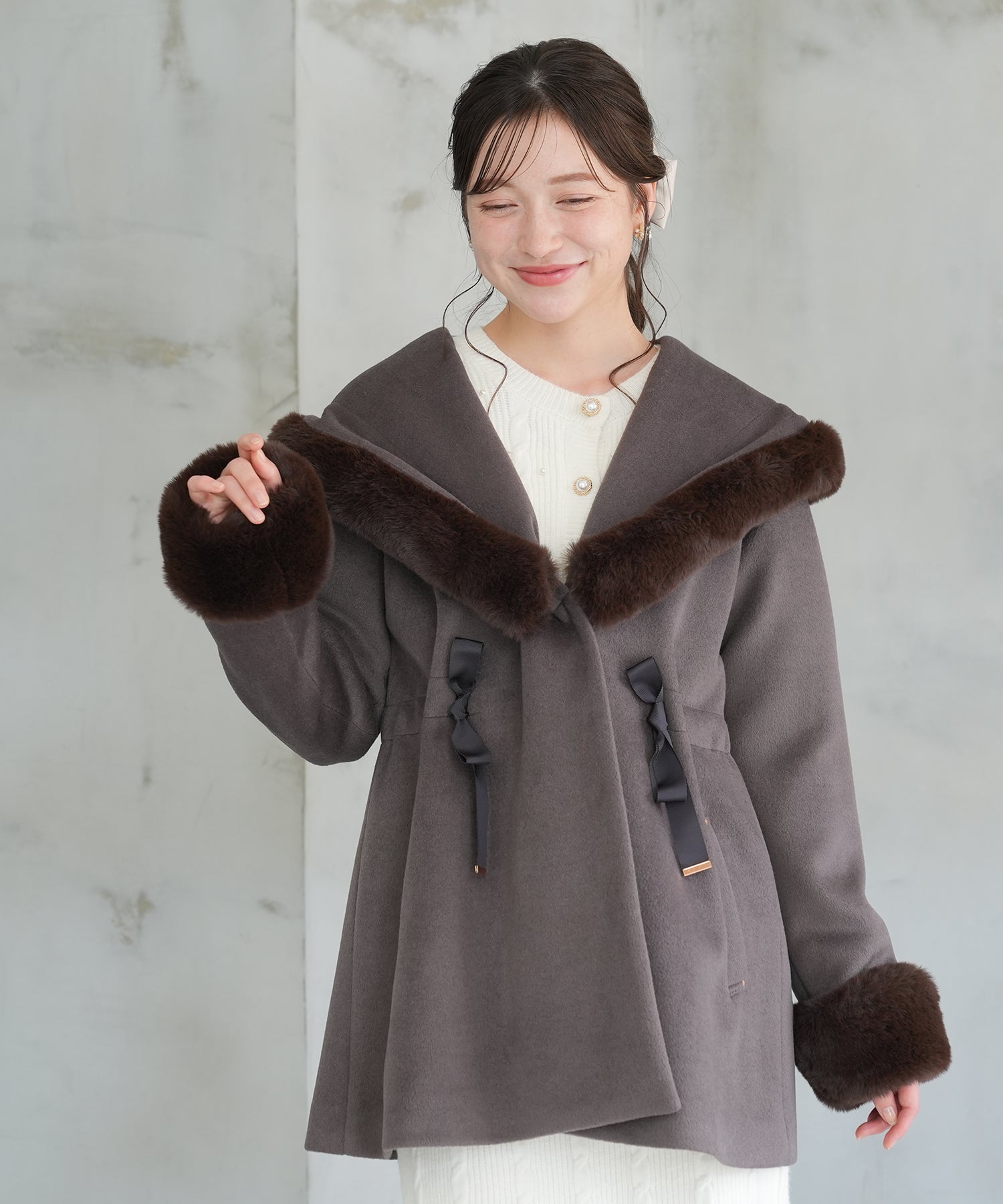 ブラウン model:162 着用サイズ:M