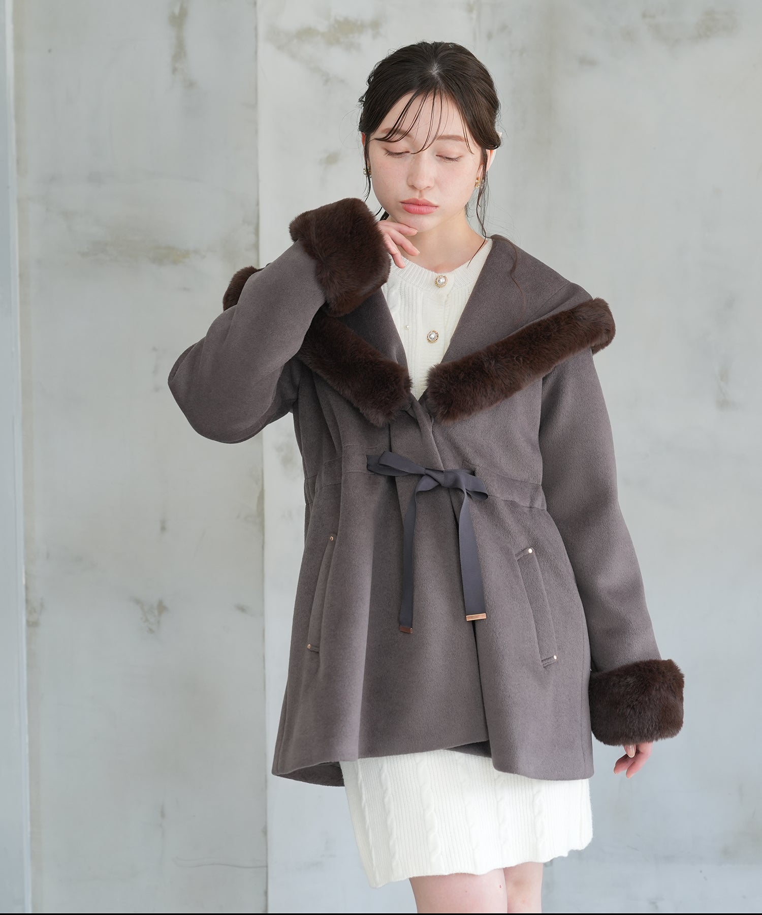 ブラウン model:162 着用サイズ:M