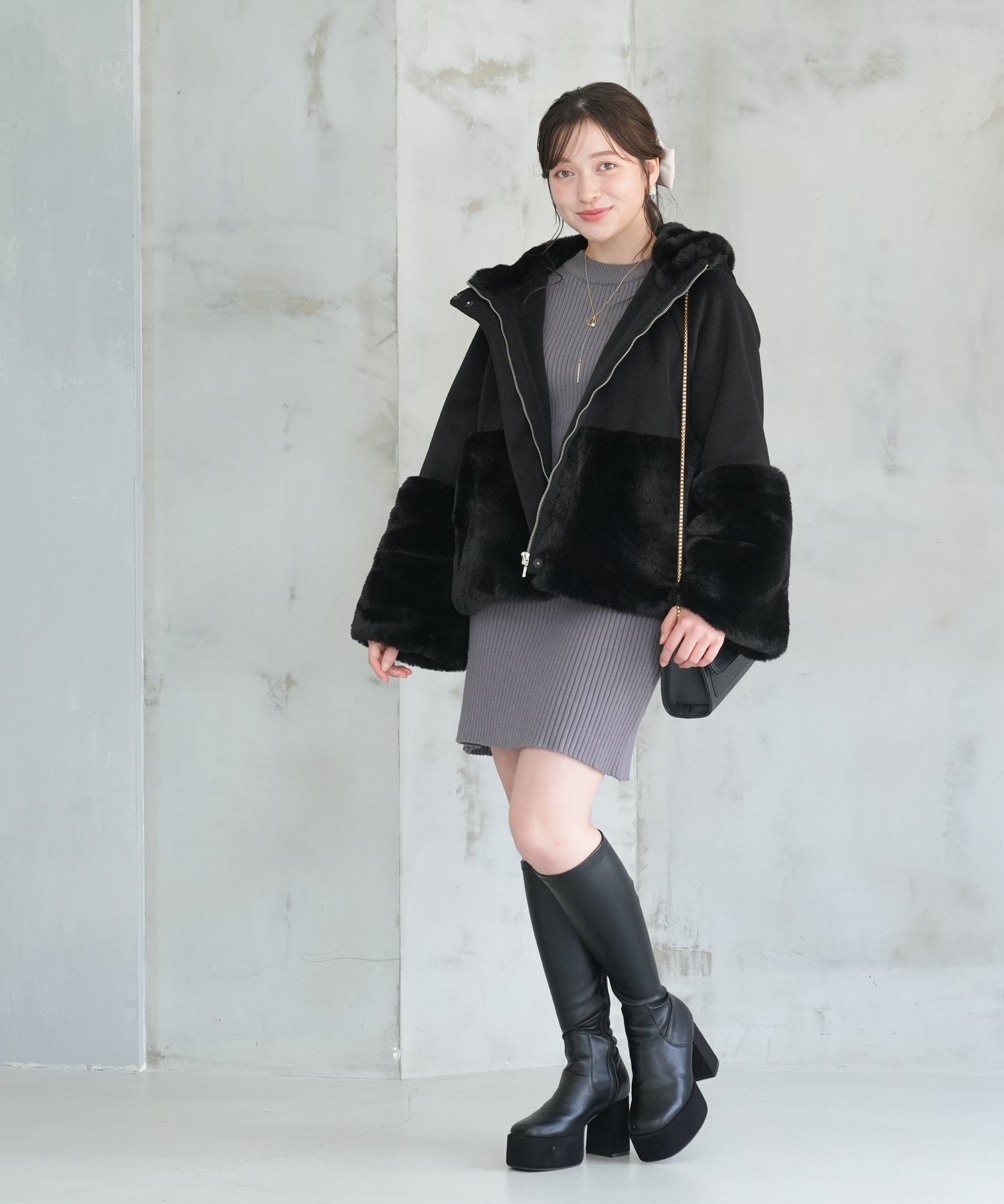 ブラック model:162 着用サイズ:M