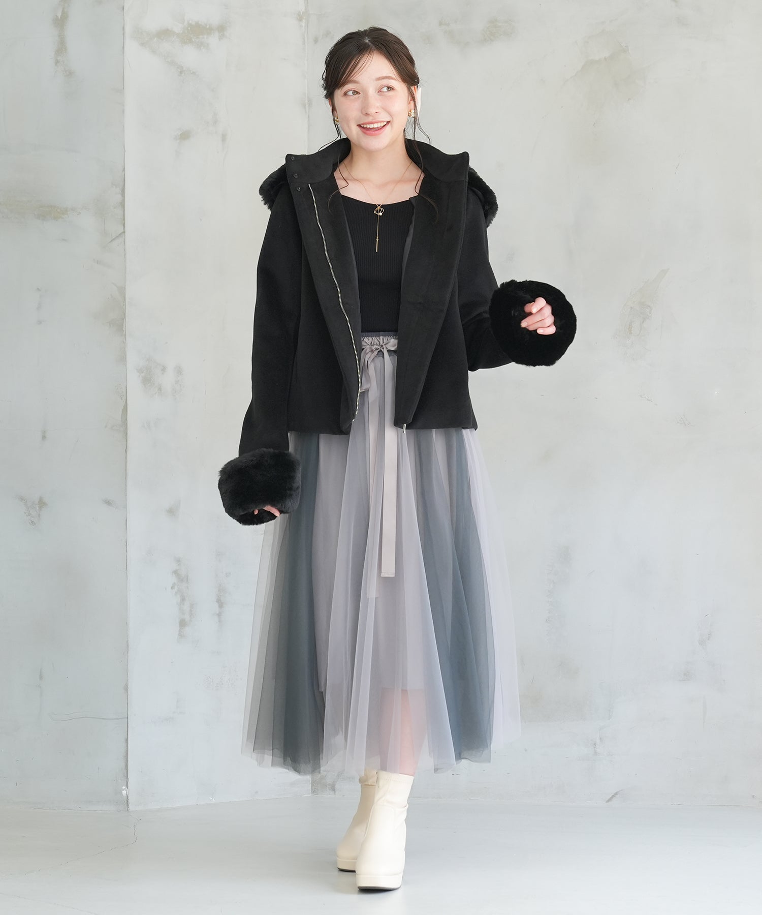 ブラック model:162 着用サイズ:M