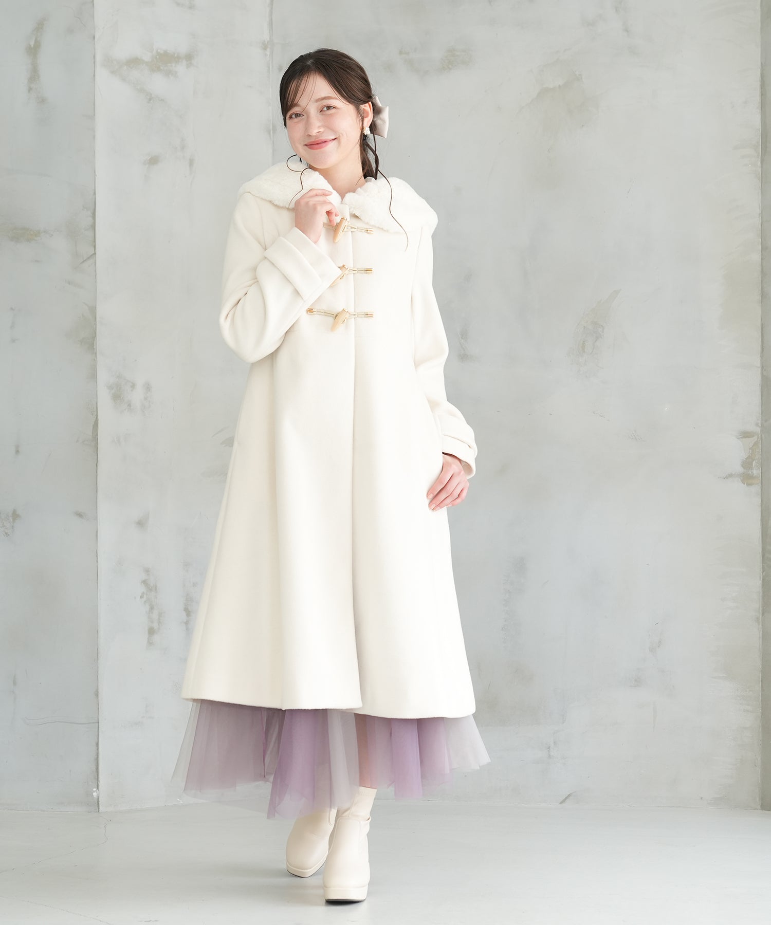 【TIME SALE】フードファーダッフルコート