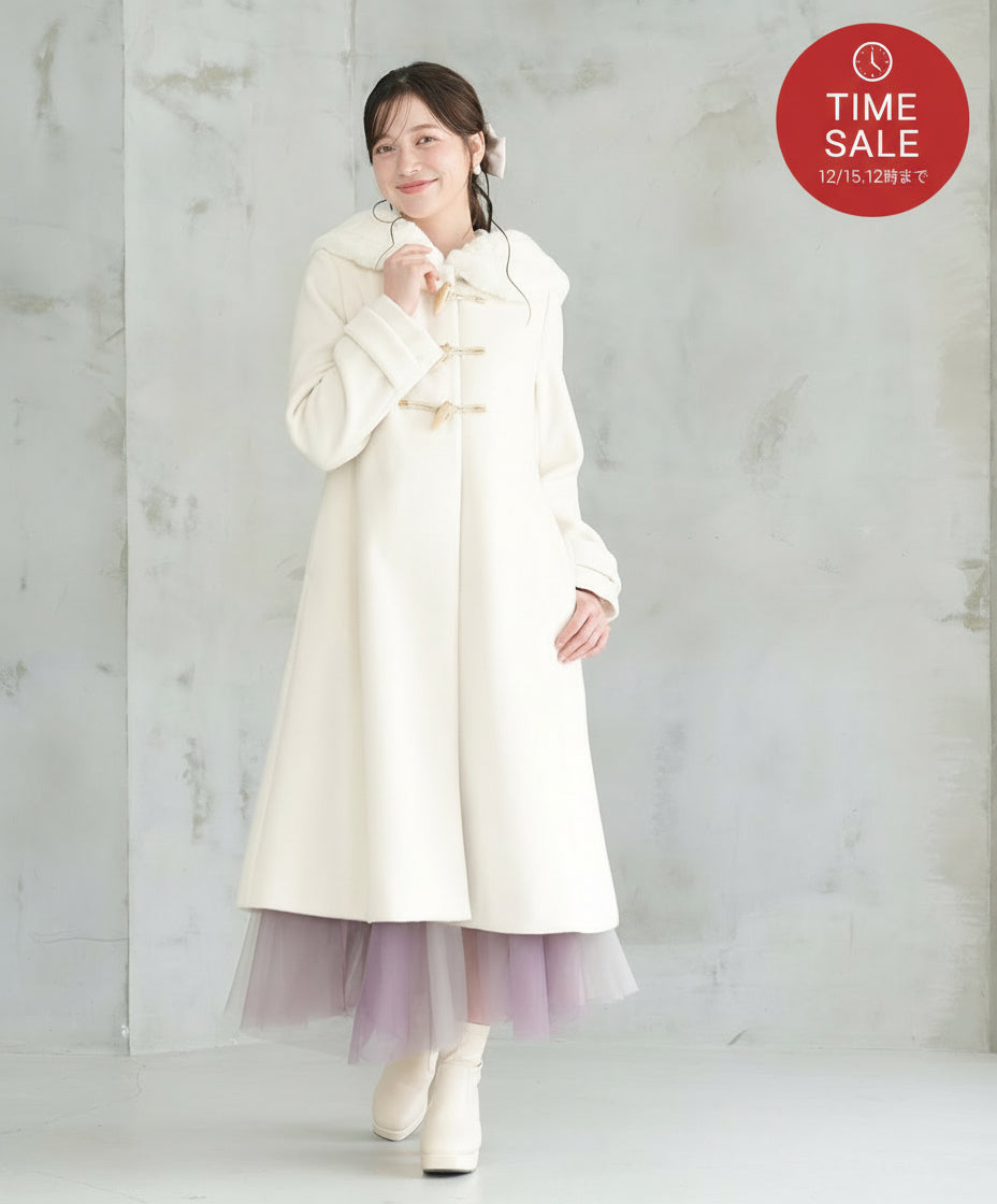 フードファーダッフルコート