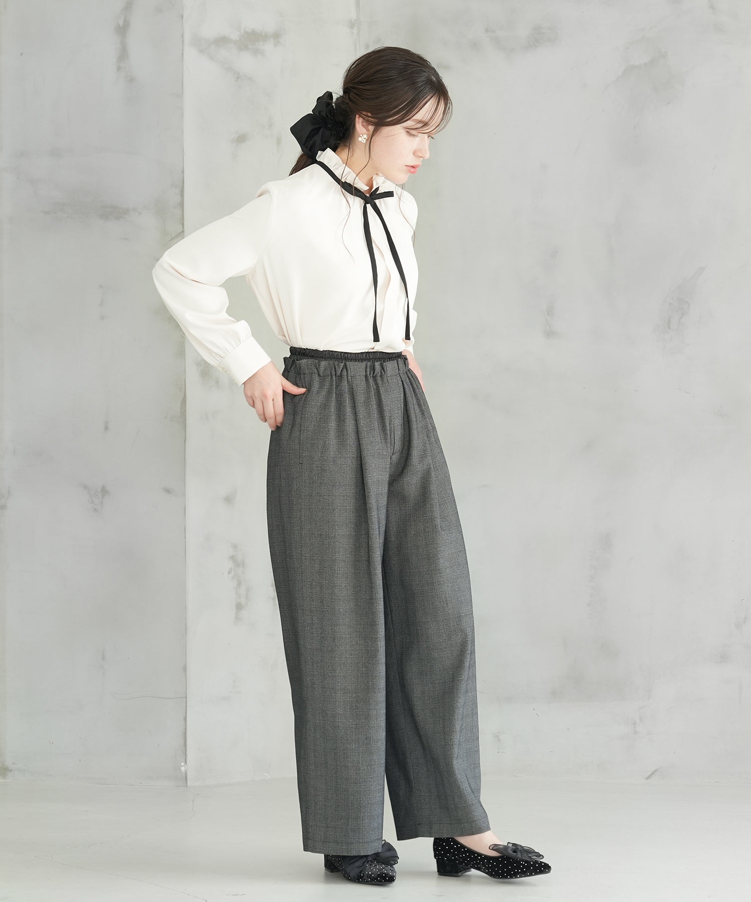 ベージュ model:162cm 着用サイズ:M