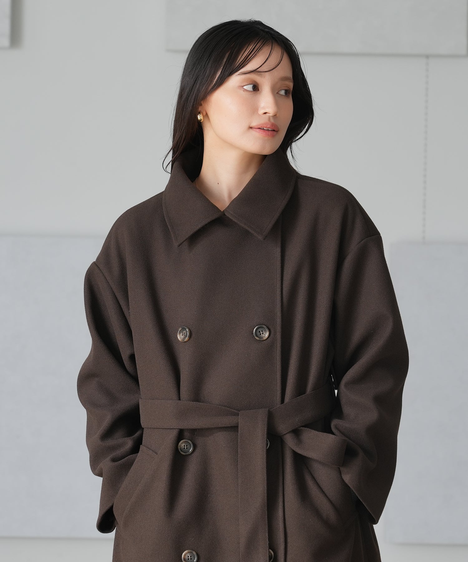 ブラウン model:165 着用サイズ:M