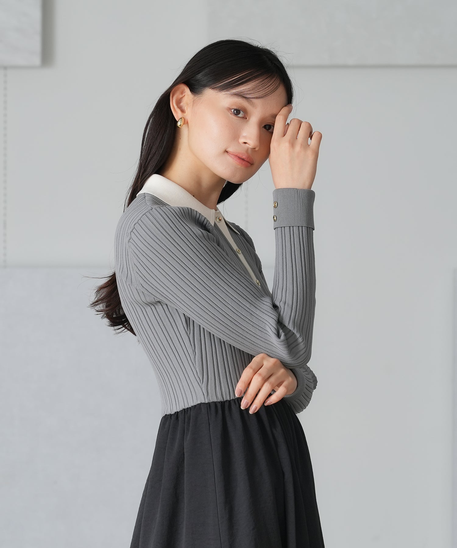 ライトグレー model:165 着用サイズ:M