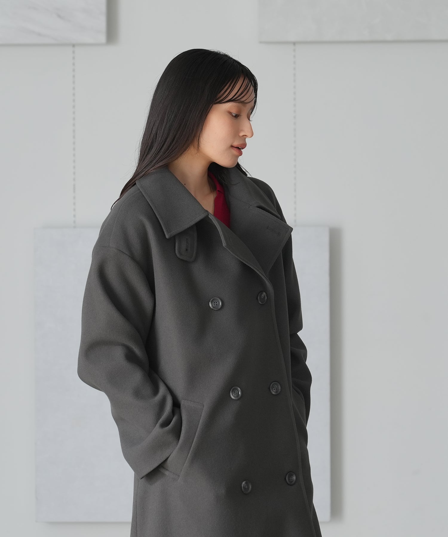 チャコール model:165 着用サイズ:M