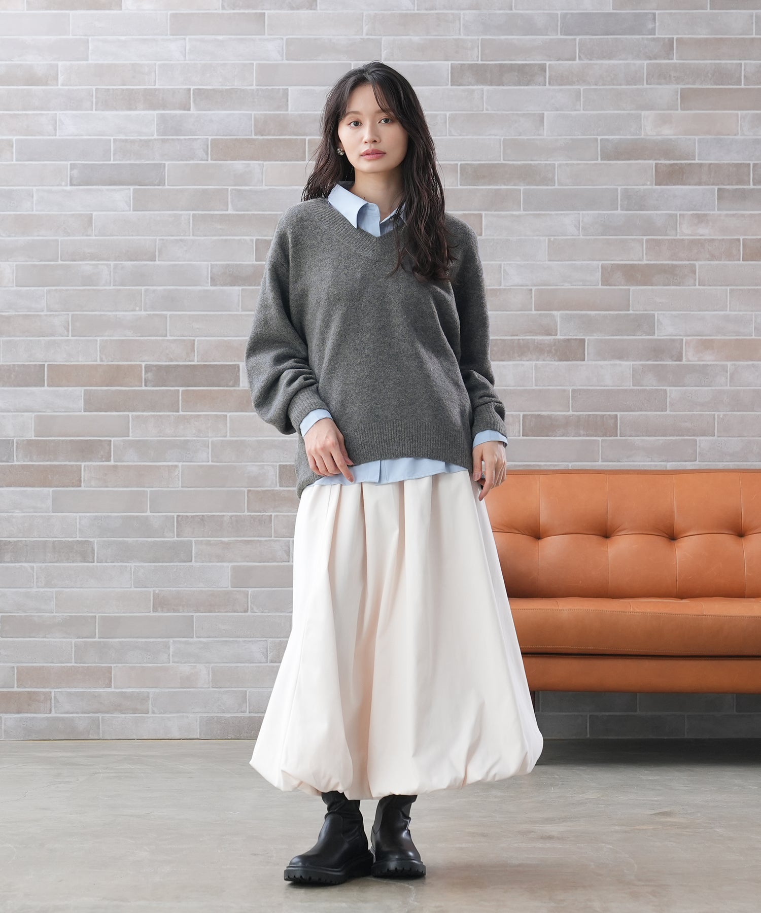 チャコール model:165 着用サイズ:M