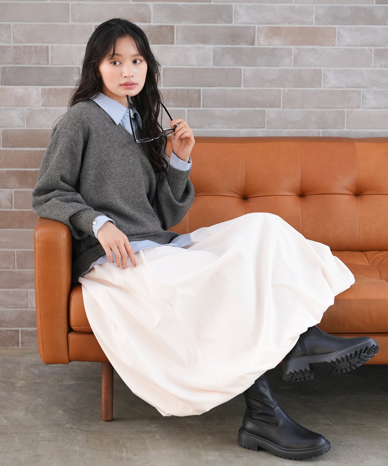 チャコール model:165 着用サイズ:M