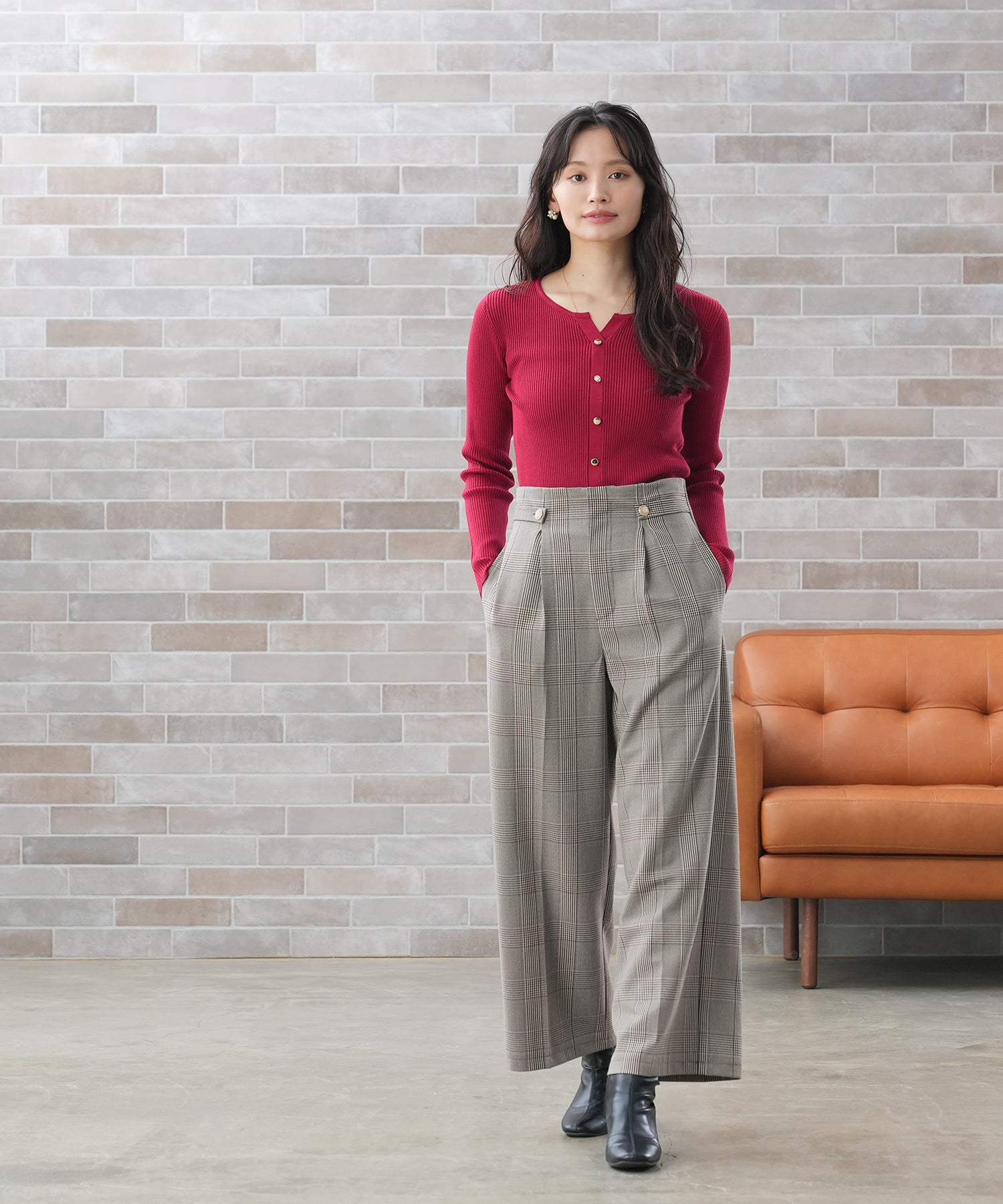 ブラウン model:165 着用サイズ:M