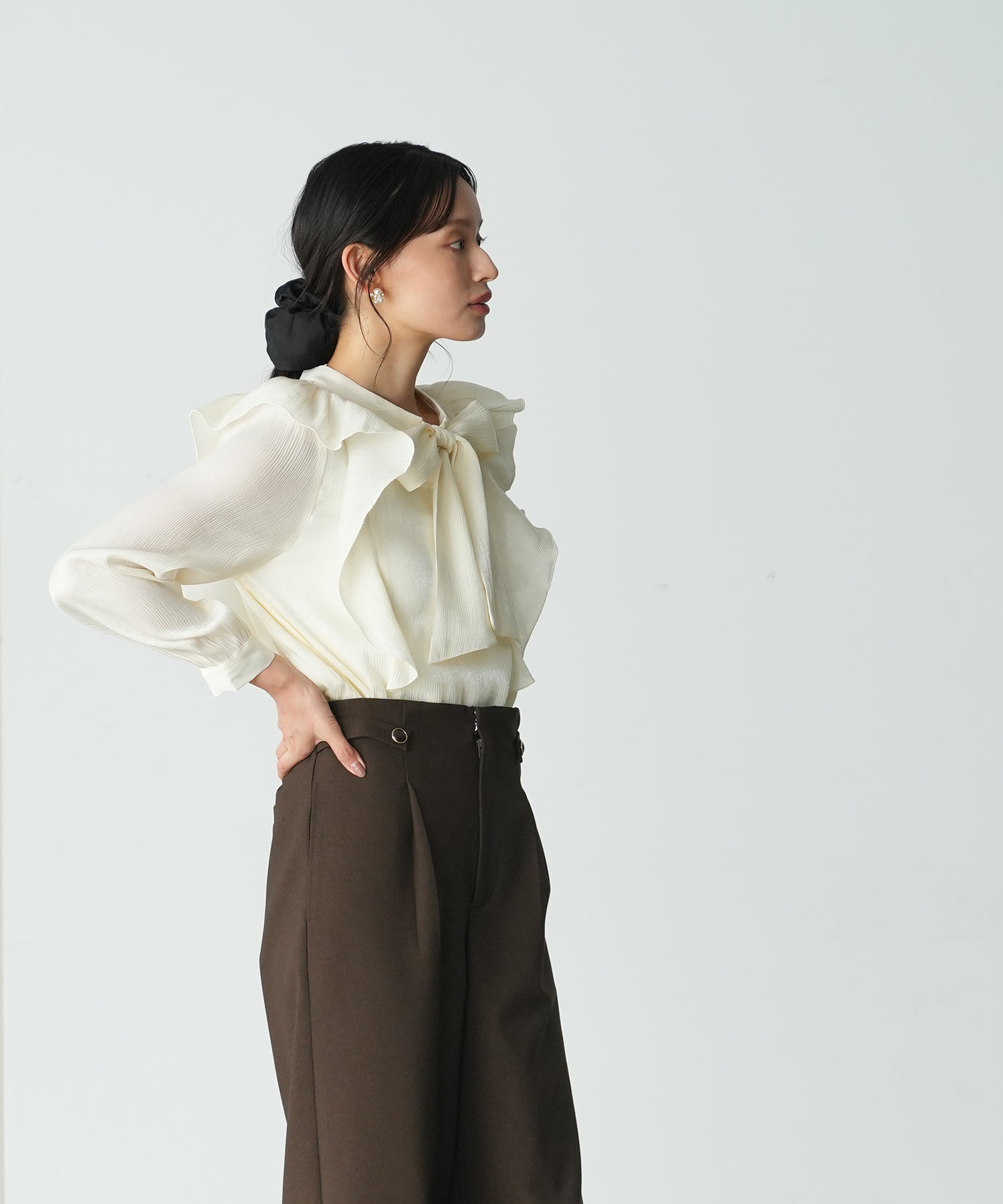 ベージュ model:165 着用サイズ:M