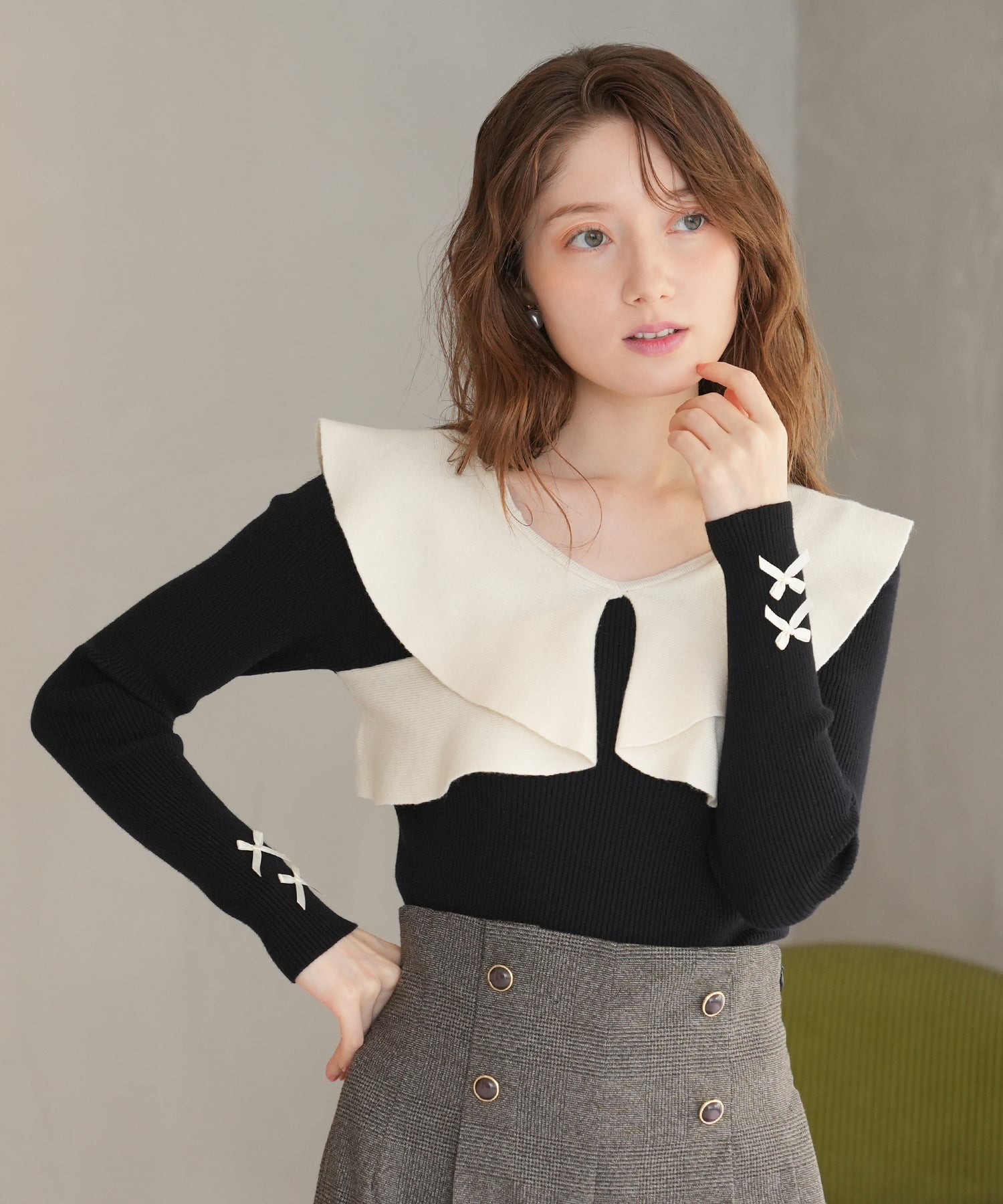 ブラック model:163 着用サイズ:M