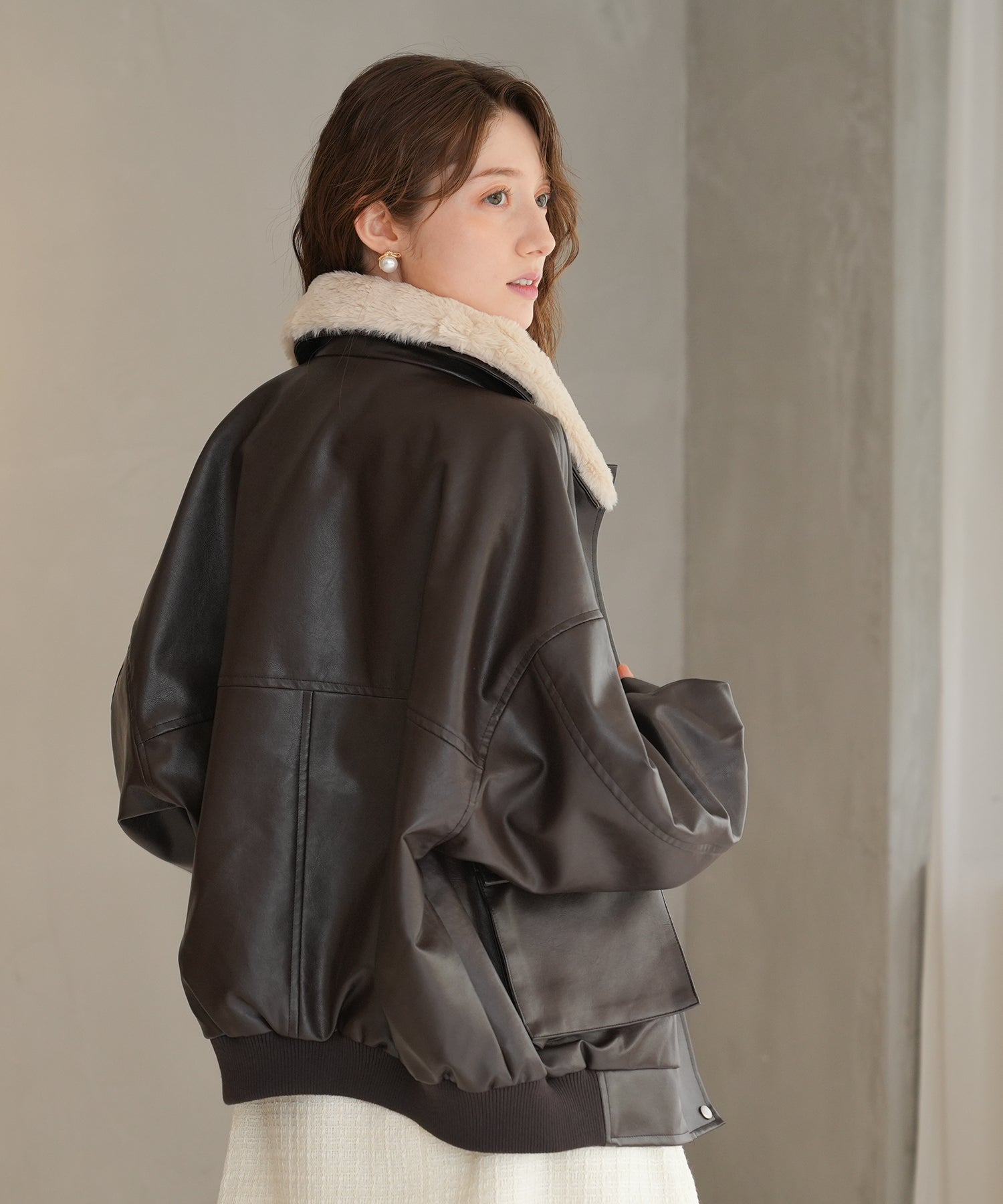 ブラウン MODEL:163 着用サイズ:M
