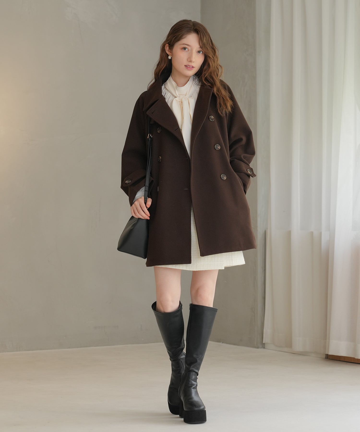 ブラウン model:163㎝ 着用サイズ:M