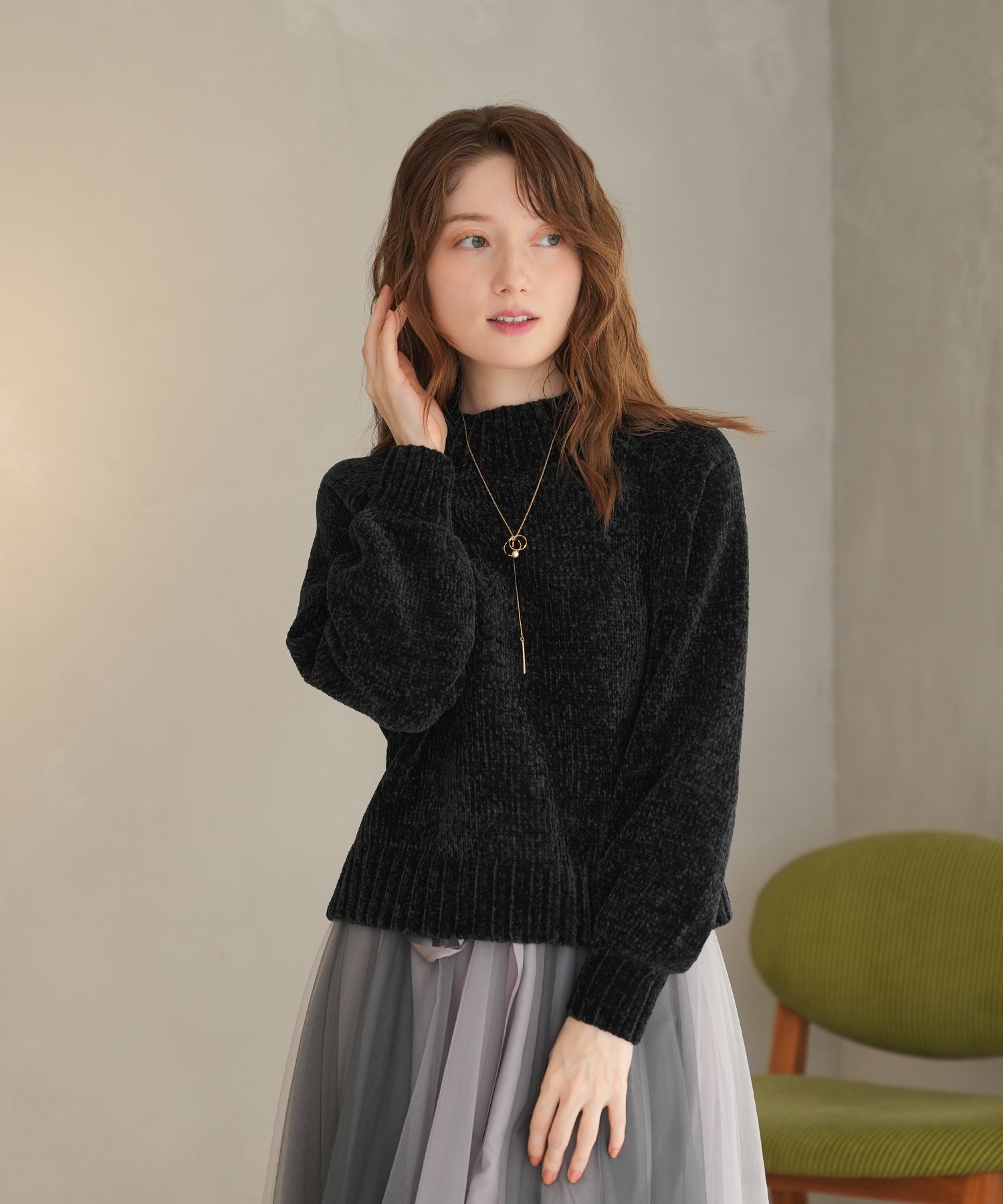 ブラック MODEL:163 着用サイズ:M