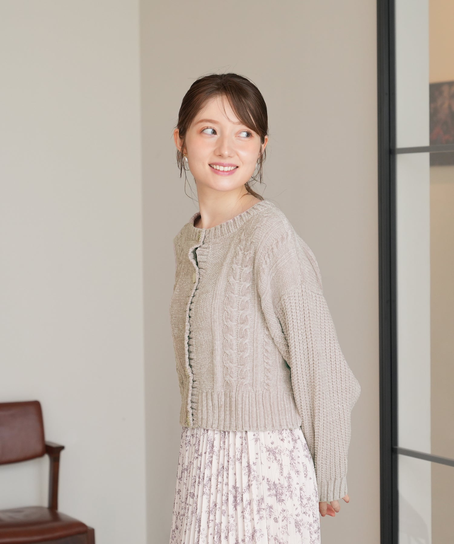 ピンクベージュ model:163 着用サイズ:M