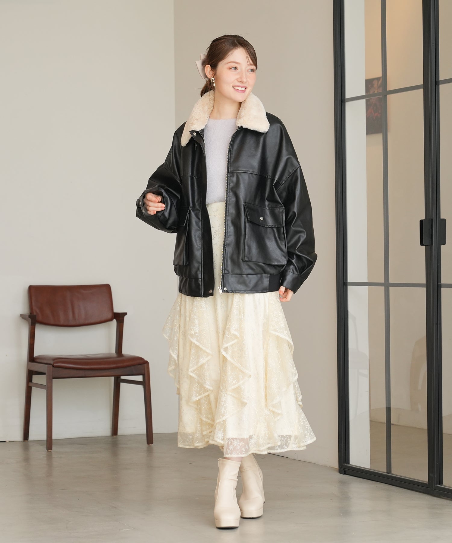 ブラック MODEL:163 着用サイズ:M