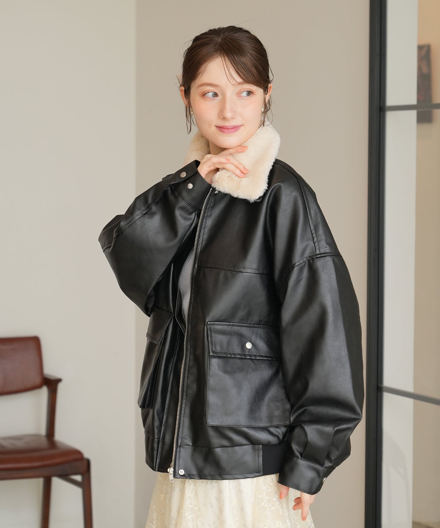 ブラック MODEL:163 着用サイズ:M