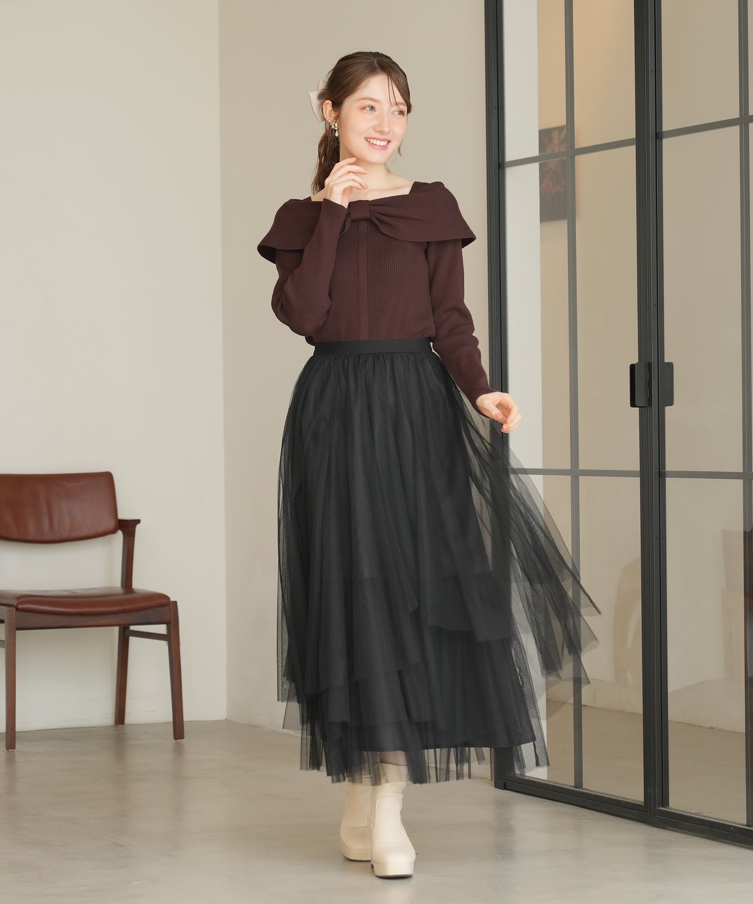 ブラウン model:163 着用サイズ:M