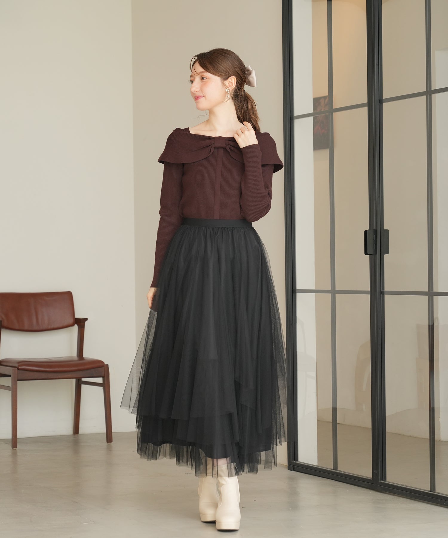 ブラウン model:163 着用サイズ:M