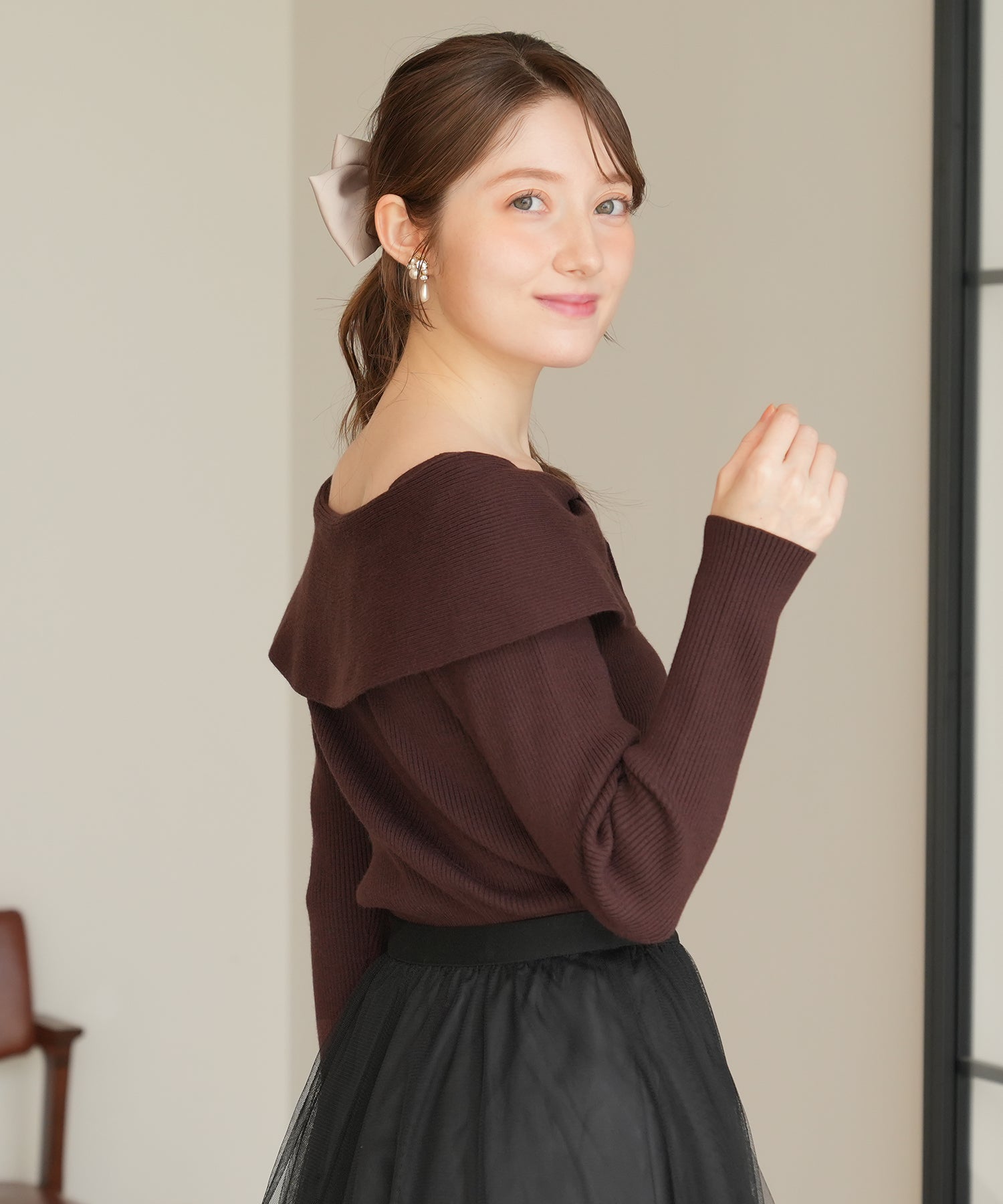 ブラウン model:163 着用サイズ:M