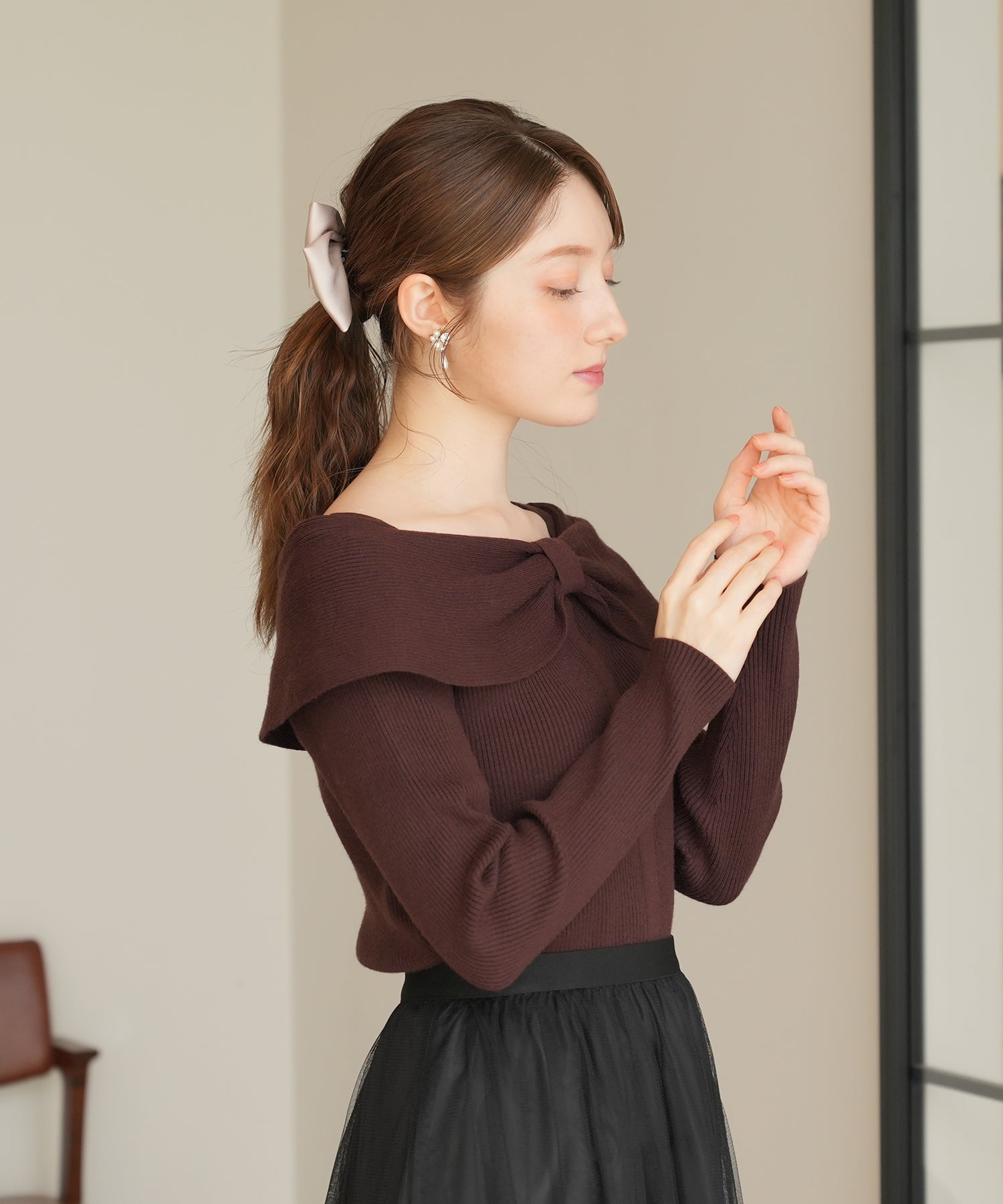 ブラウン model:163 着用サイズ:M