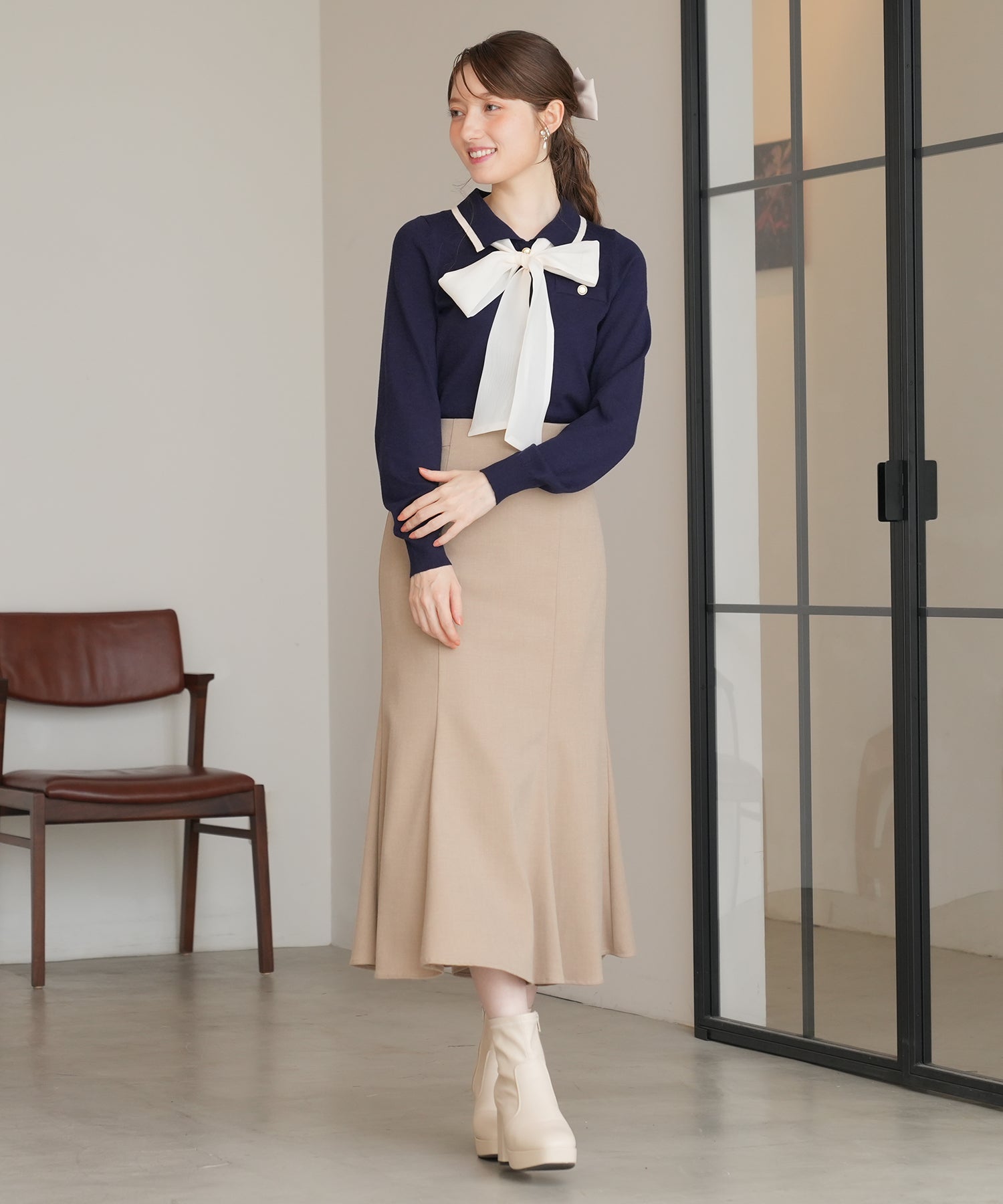 ベージュ model:162 着用サイズ:M