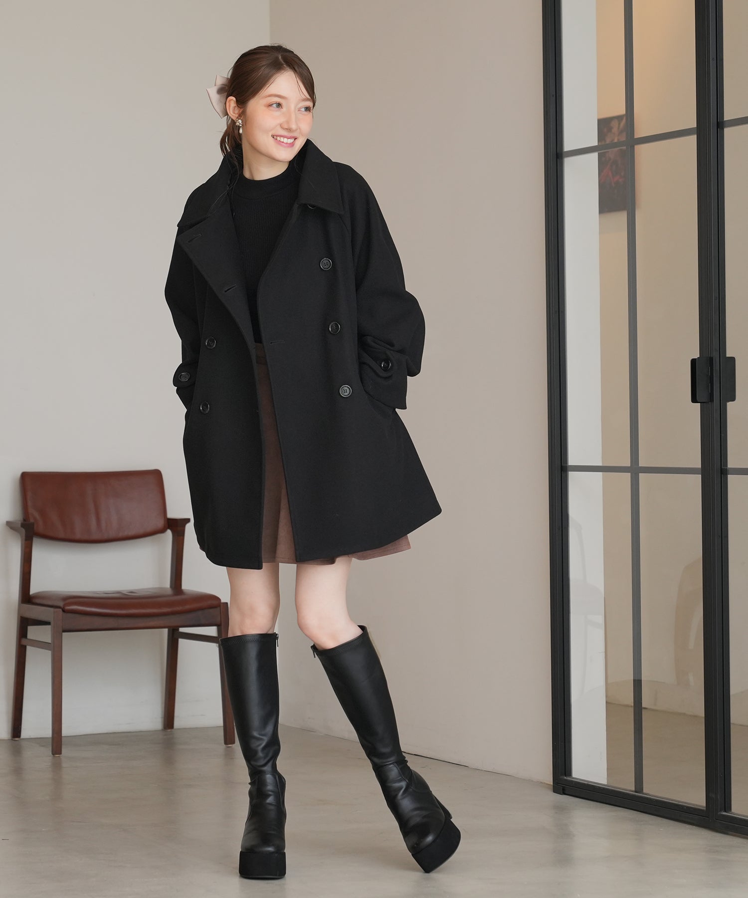 ブラック model:163㎝ 着用サイズ:M