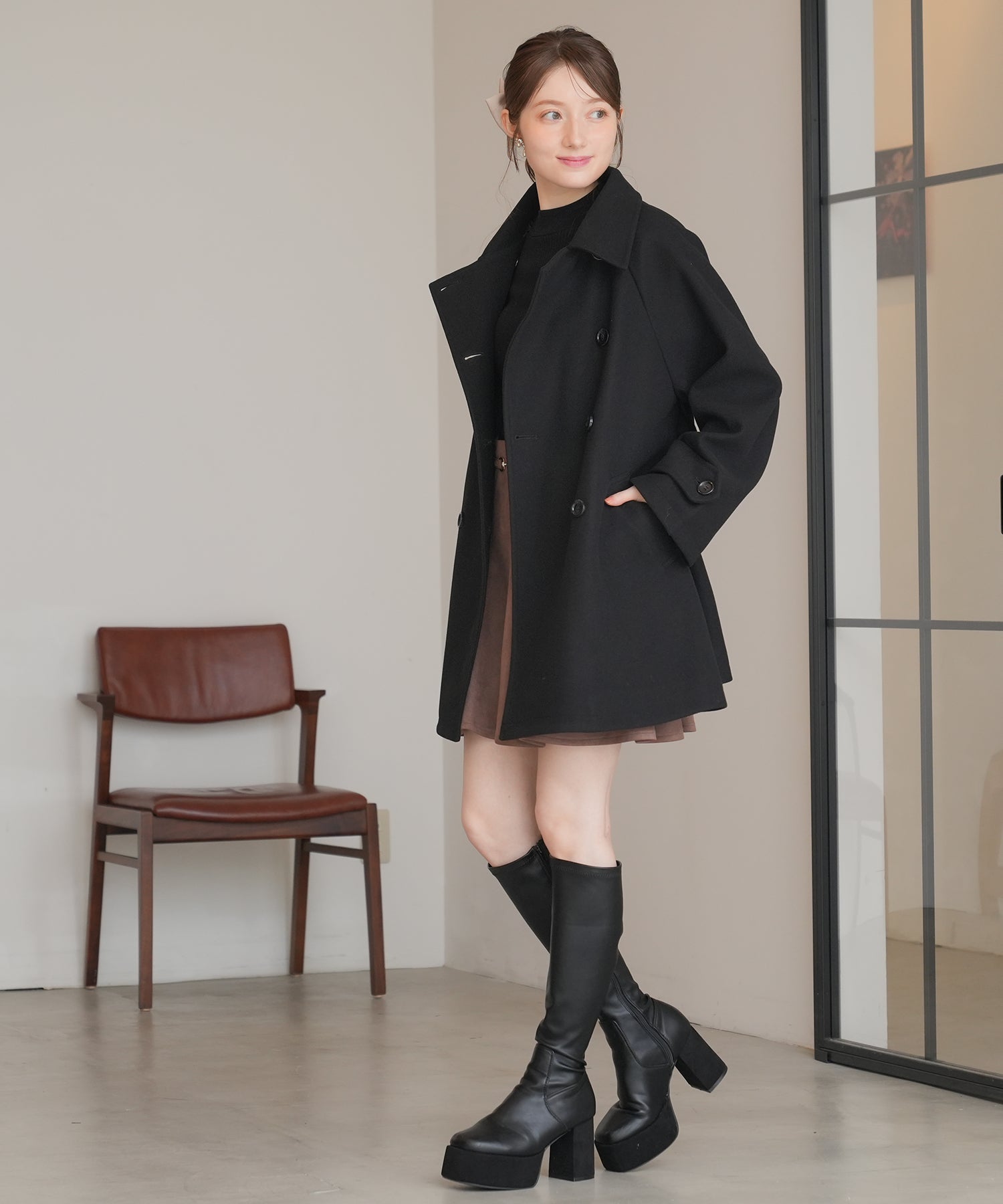 ブラック model:163㎝ 着用サイズ:M