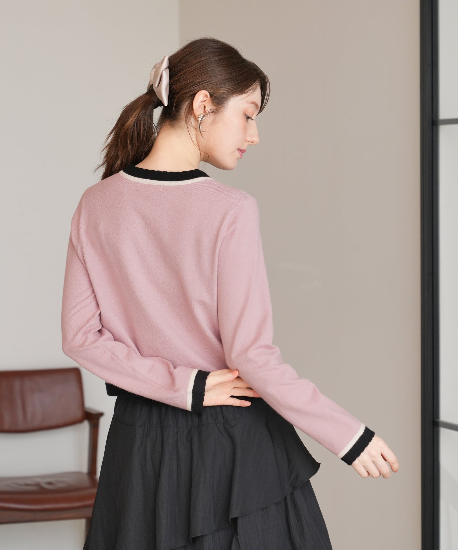 ピンクベージュ model:163 着用サイズ:M