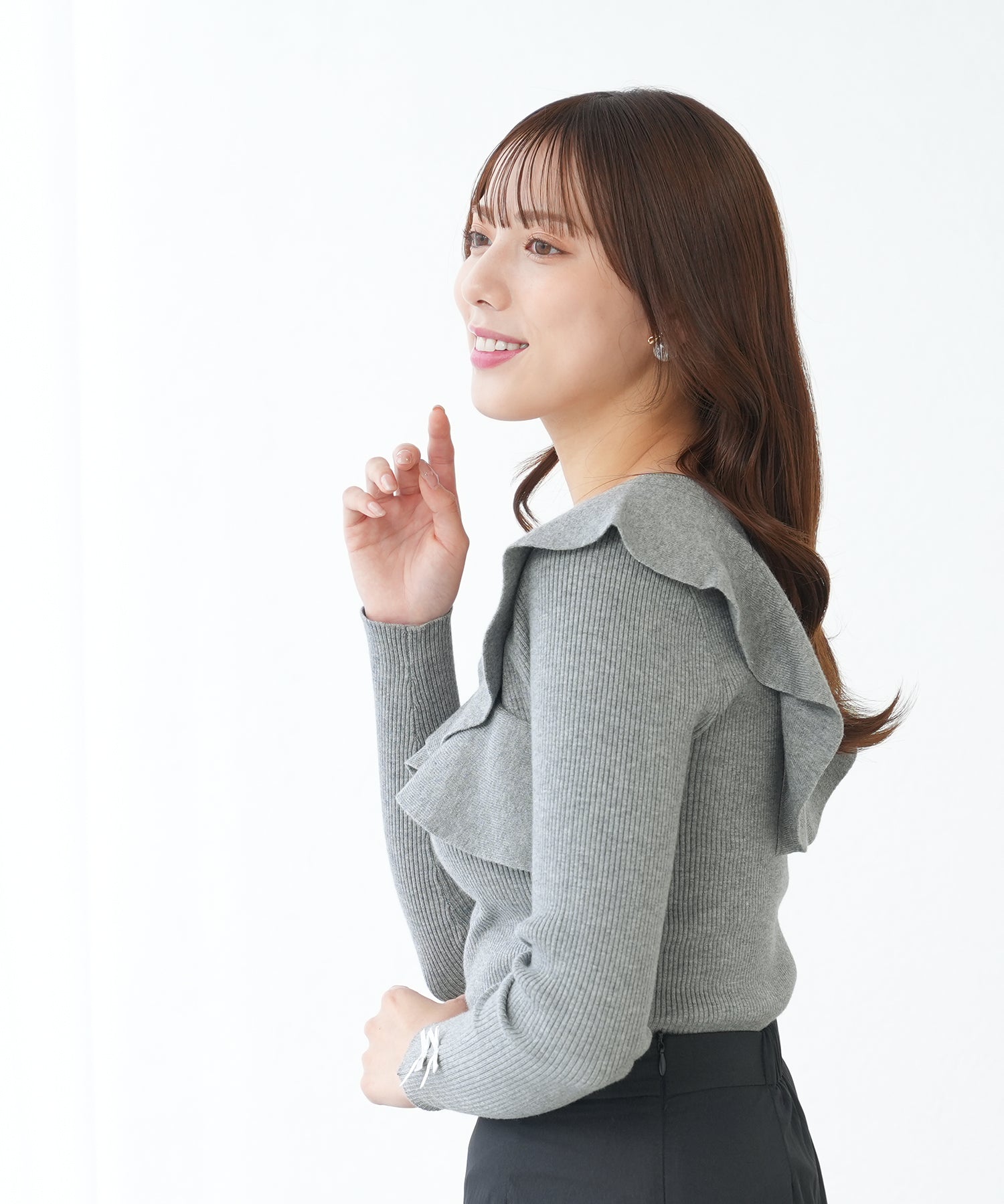 ライトグレー model:164 着用サイズ:M