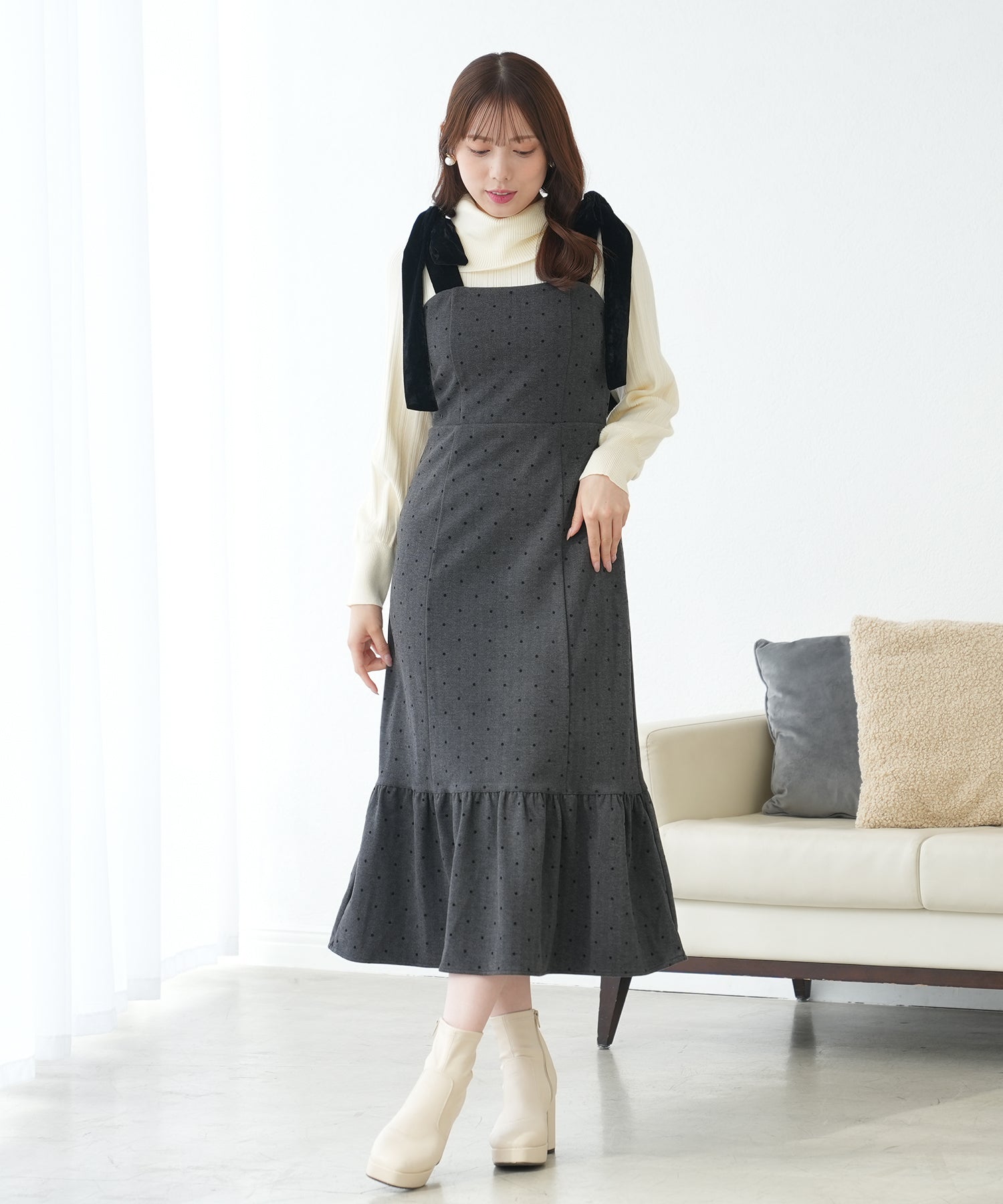 チャコール model:164 着用サイズ:M