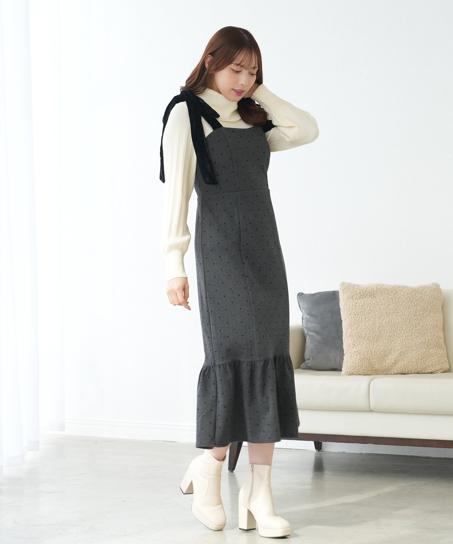 チャコール model:164 着用サイズ:M