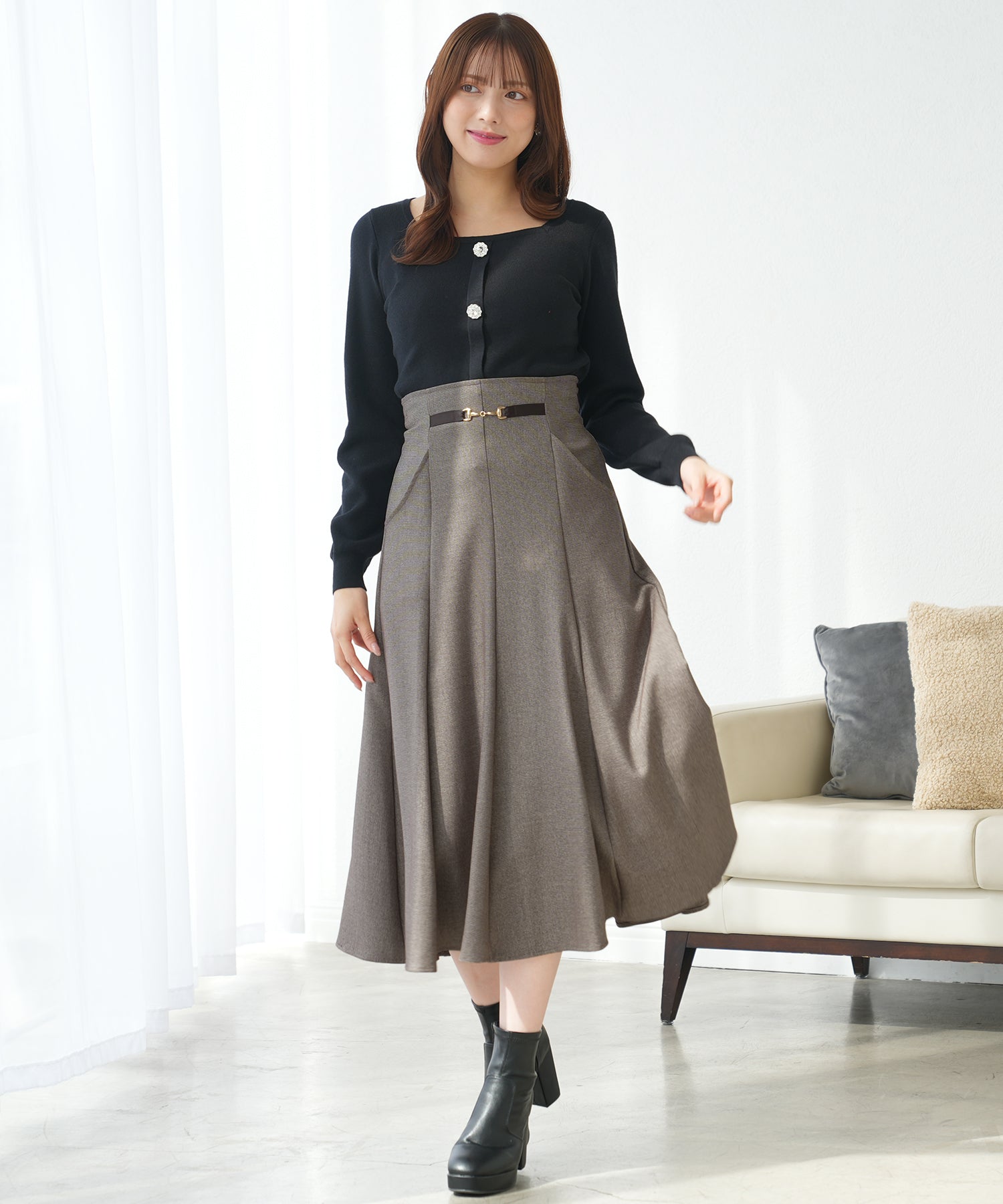 ブラウン model:164cm 着用サイズ:M