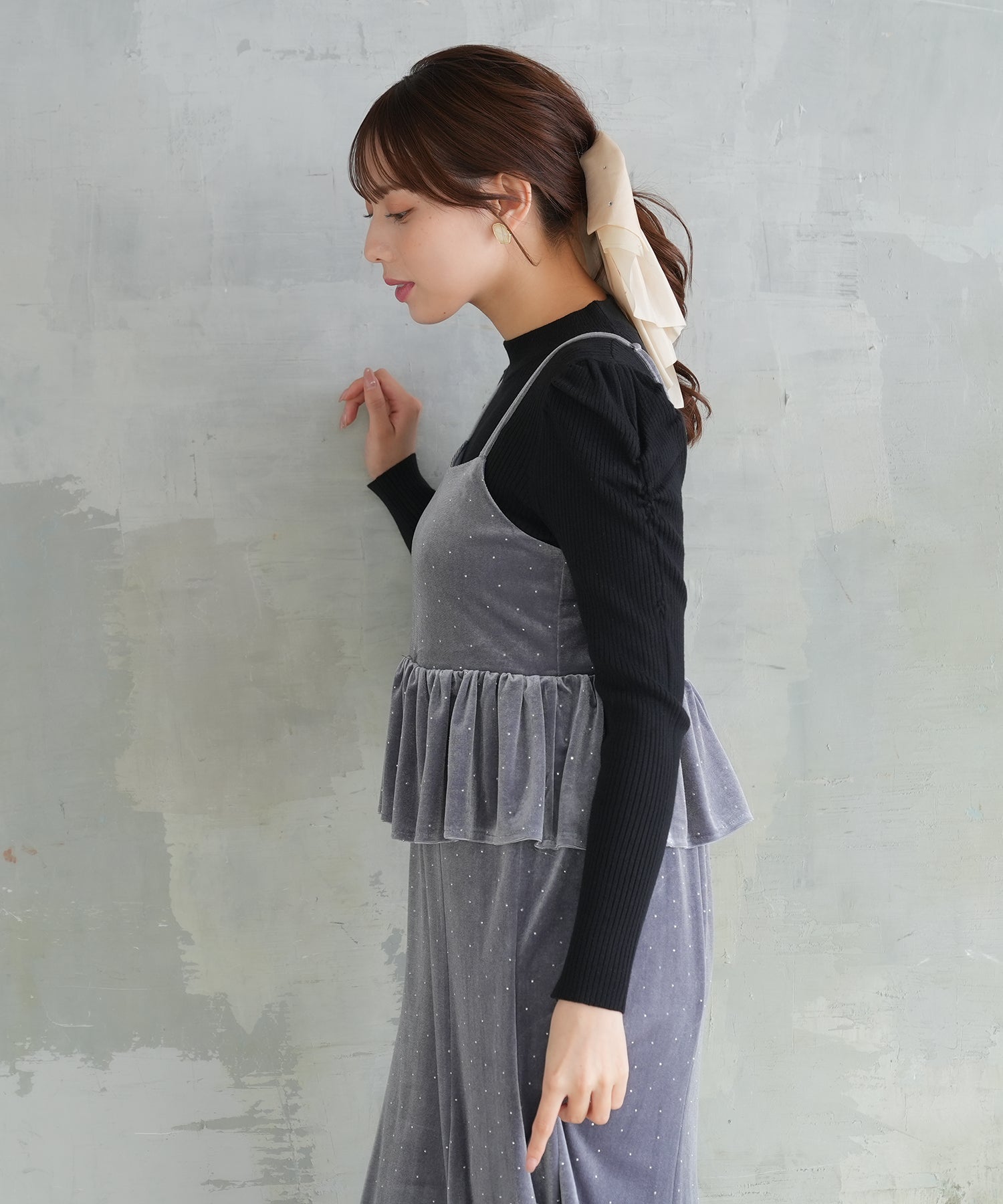 ライトグレー model:164 着用サイズ:M