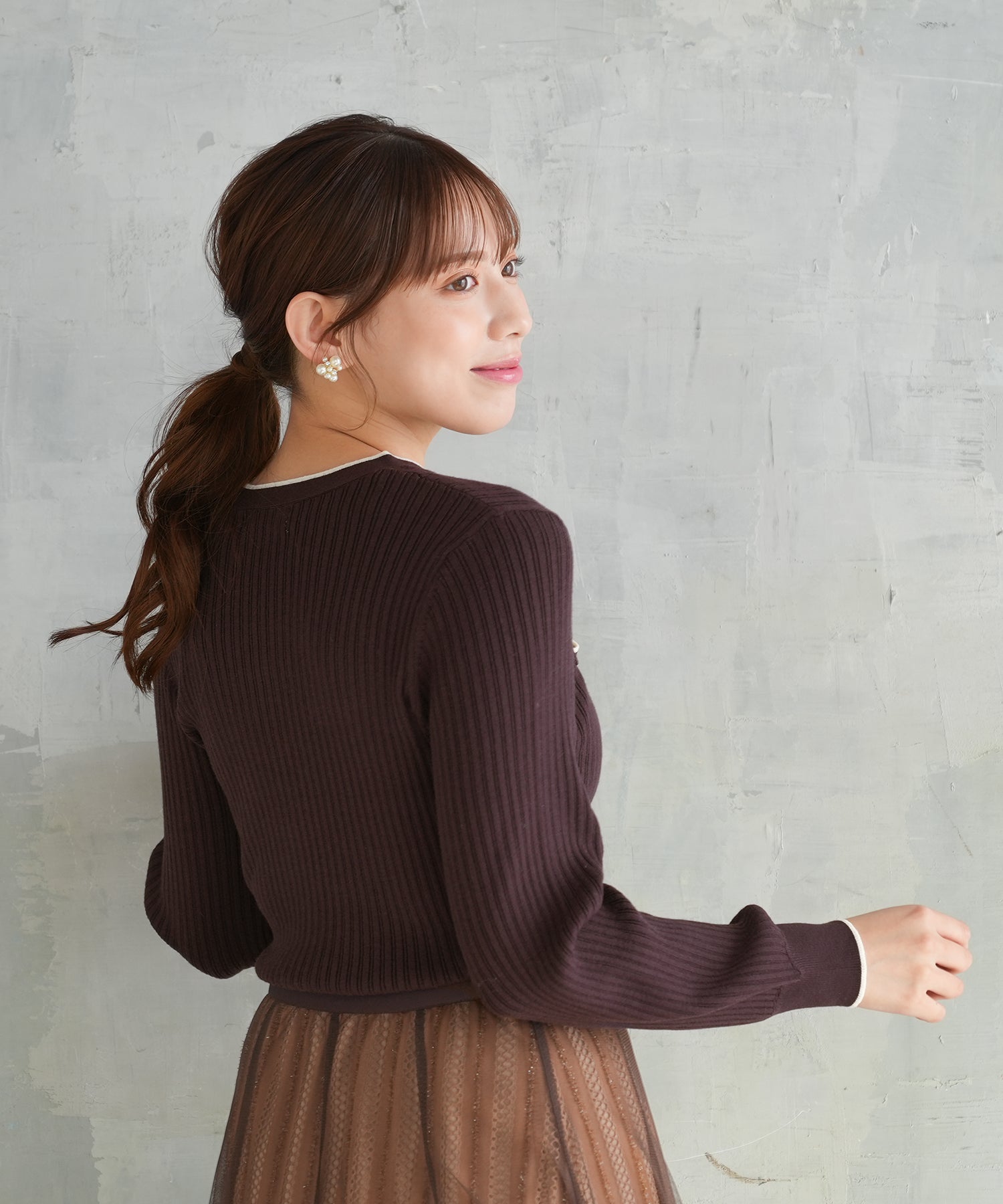 ブラウン model:164 着用サイズ:M