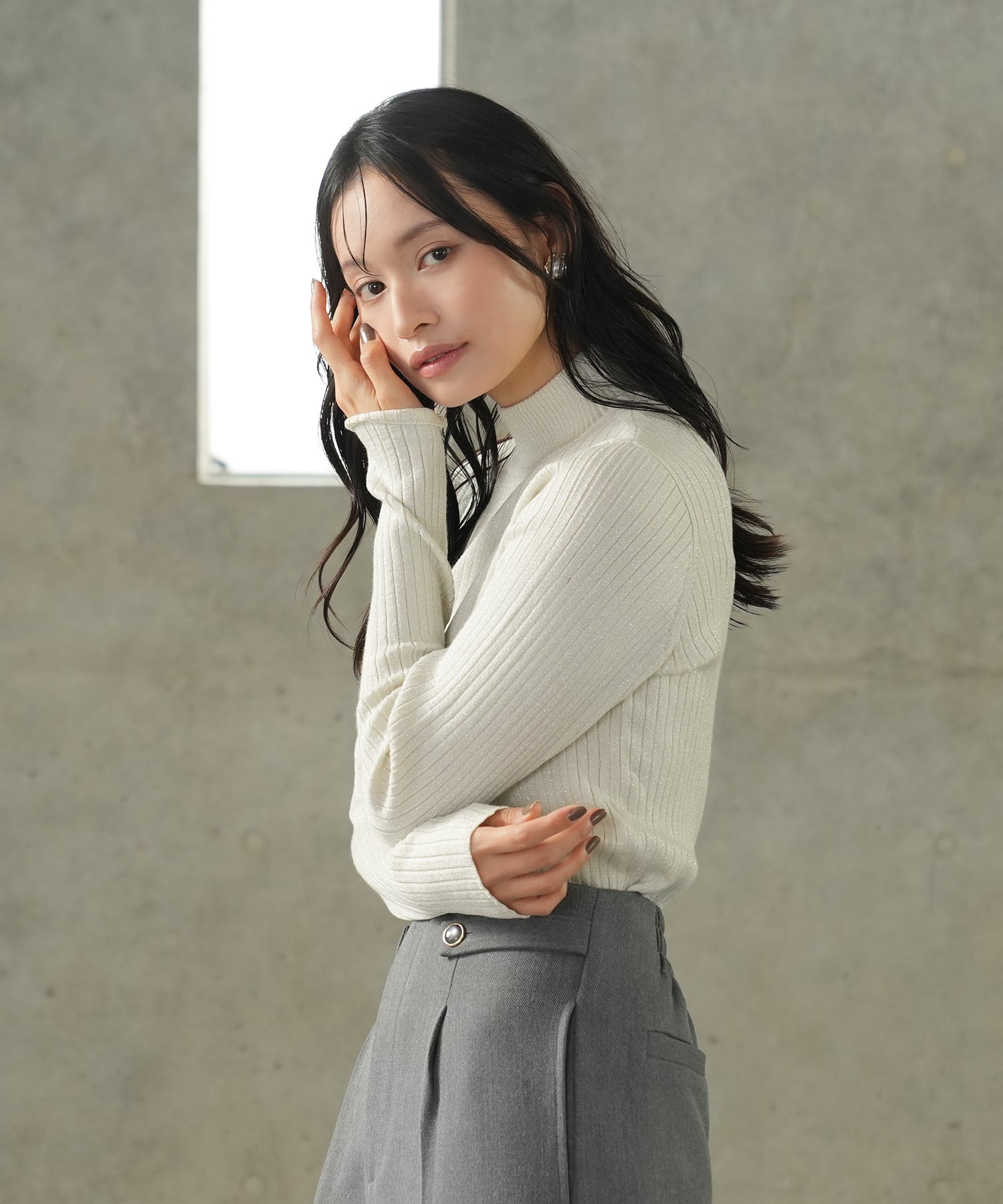 アイボリー model:165 着用サイズ:M