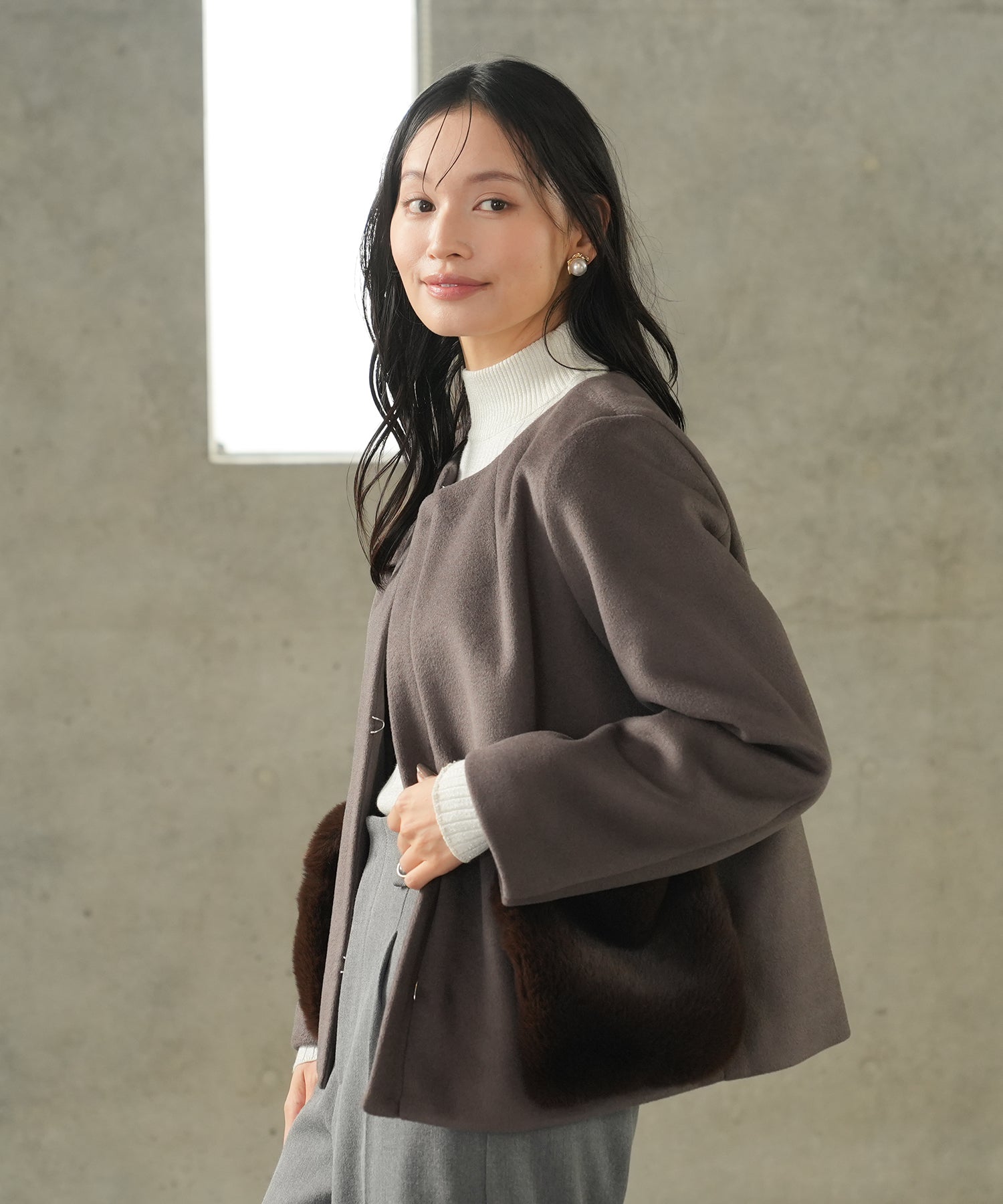 ブラウン model:165 着用サイズ:M