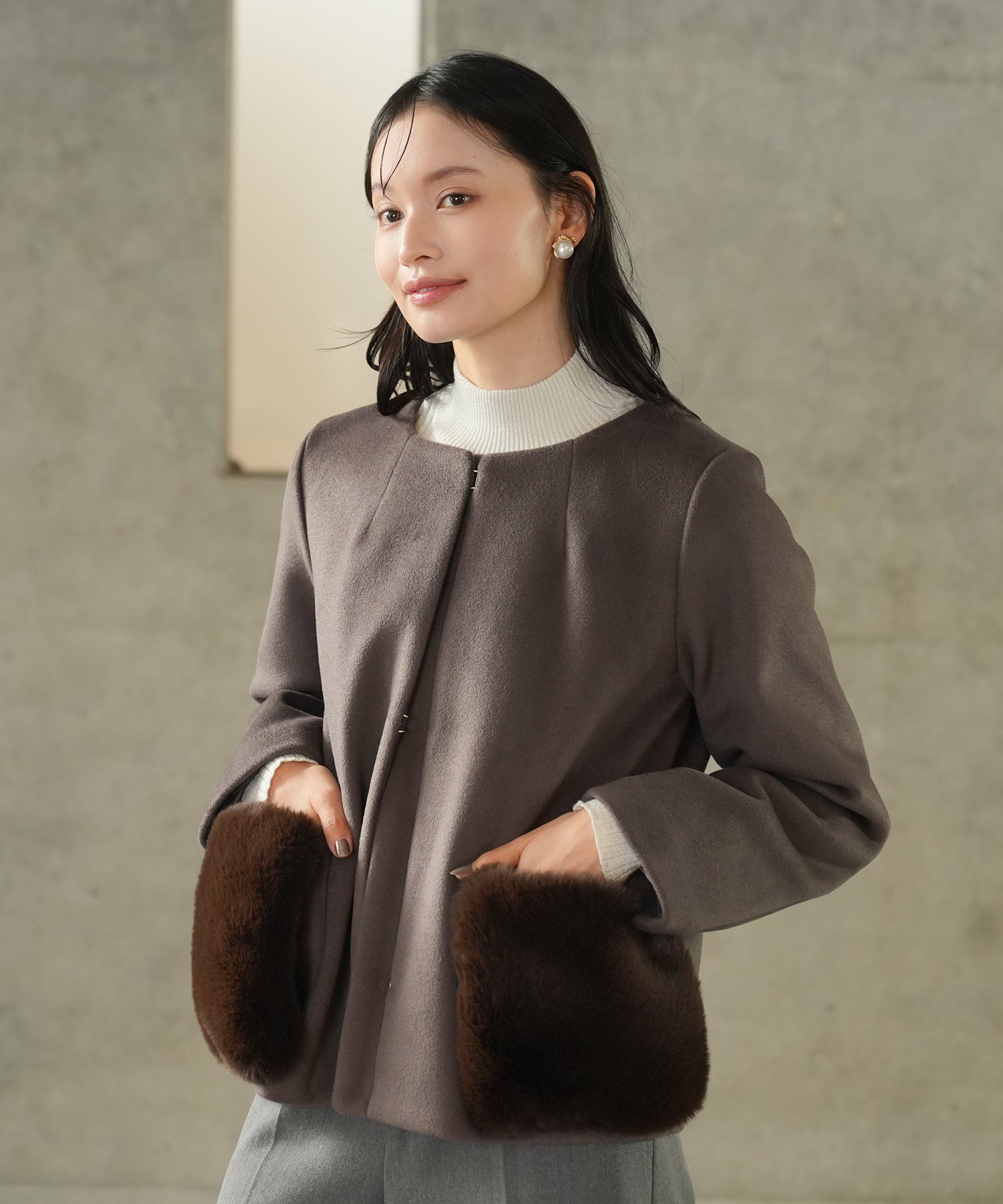 ブラウン model:165 着用サイズ:M