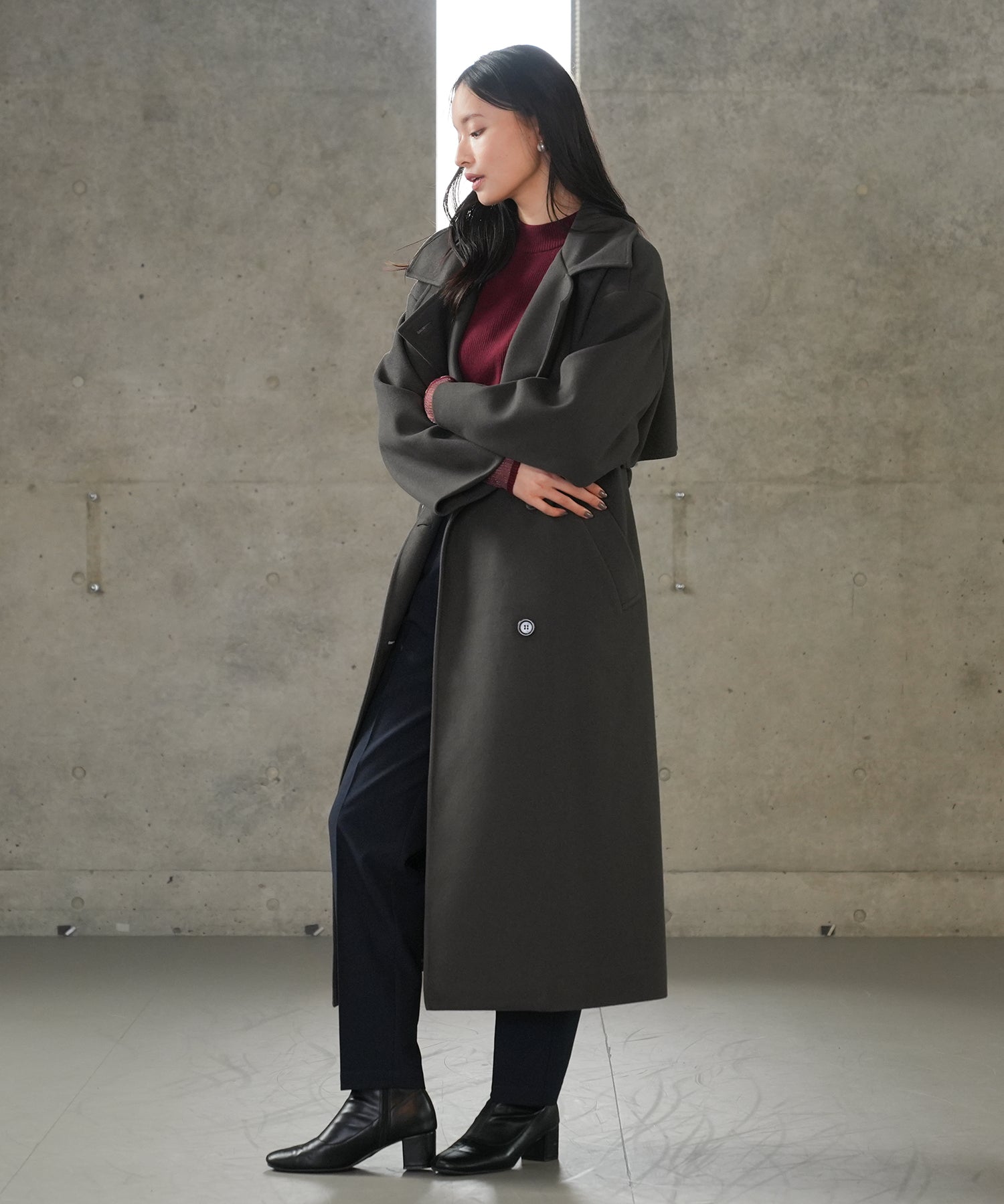 チャコール model:165 着用サイズ:M