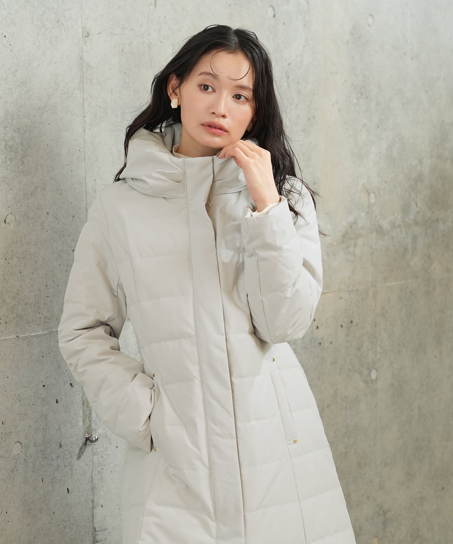 ライトグレー MODEL:165 着用サイズ:M