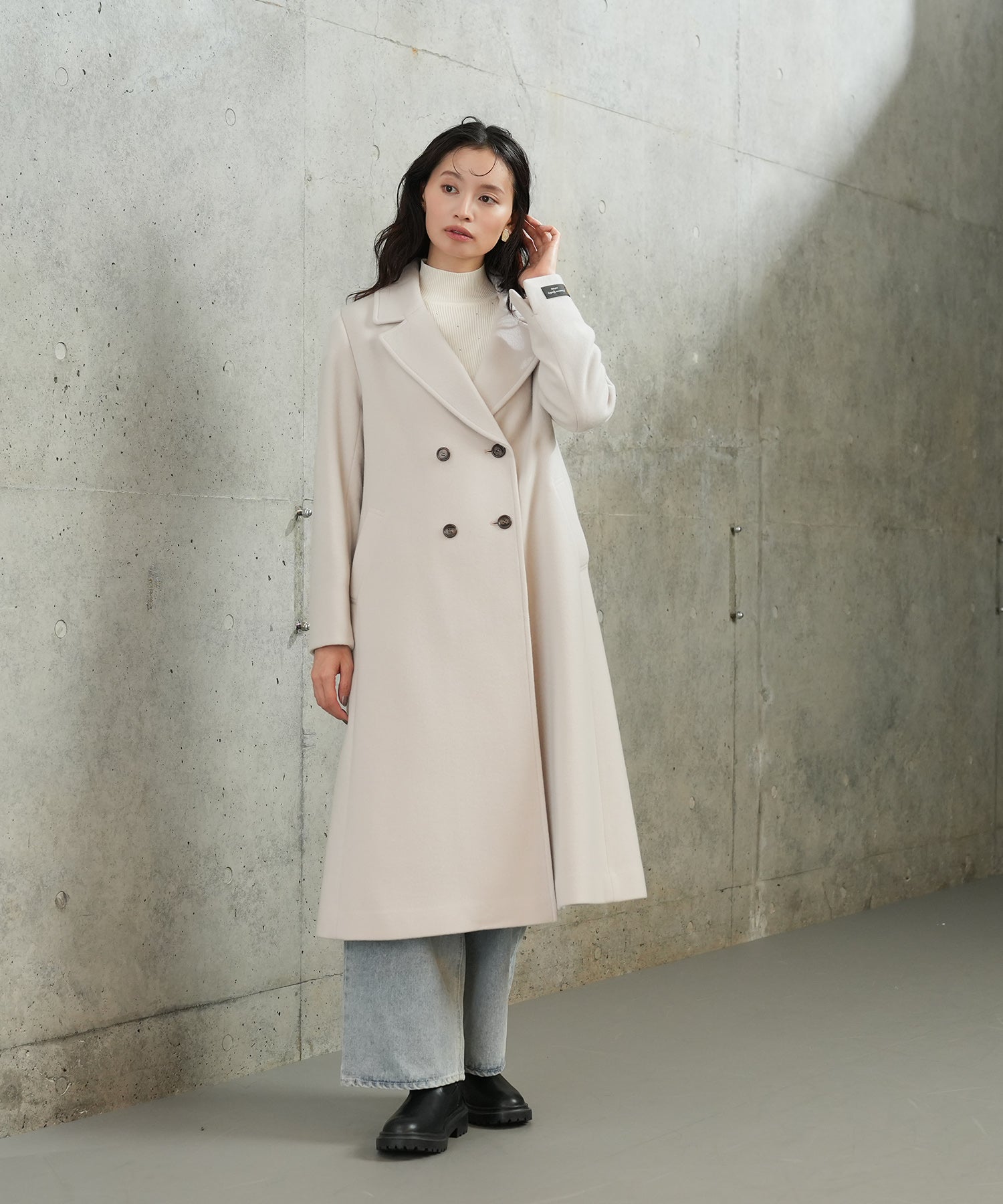 ベージュ model:165 着用サイズ:M