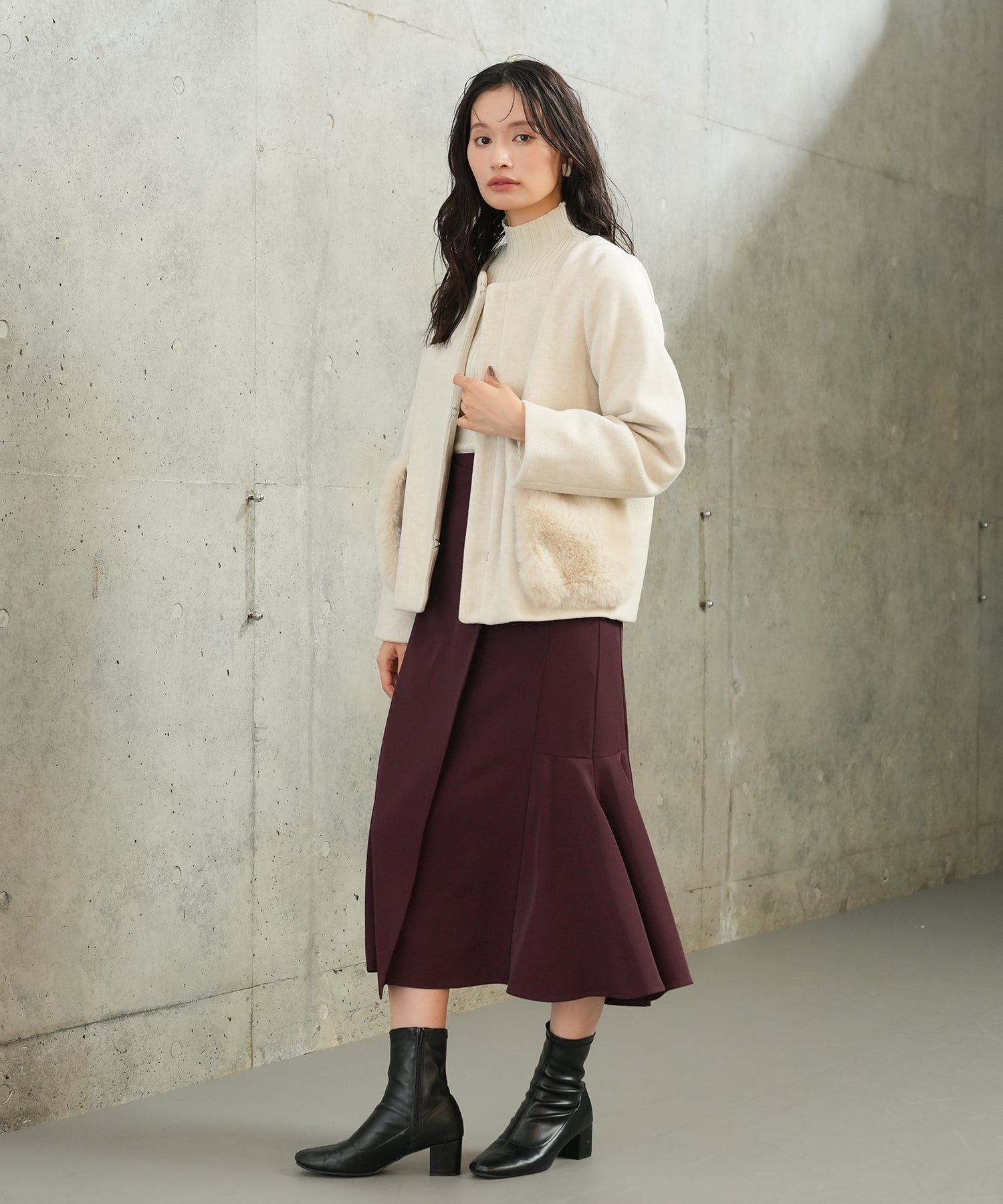 アイボリー model:165 着用サイズ:M