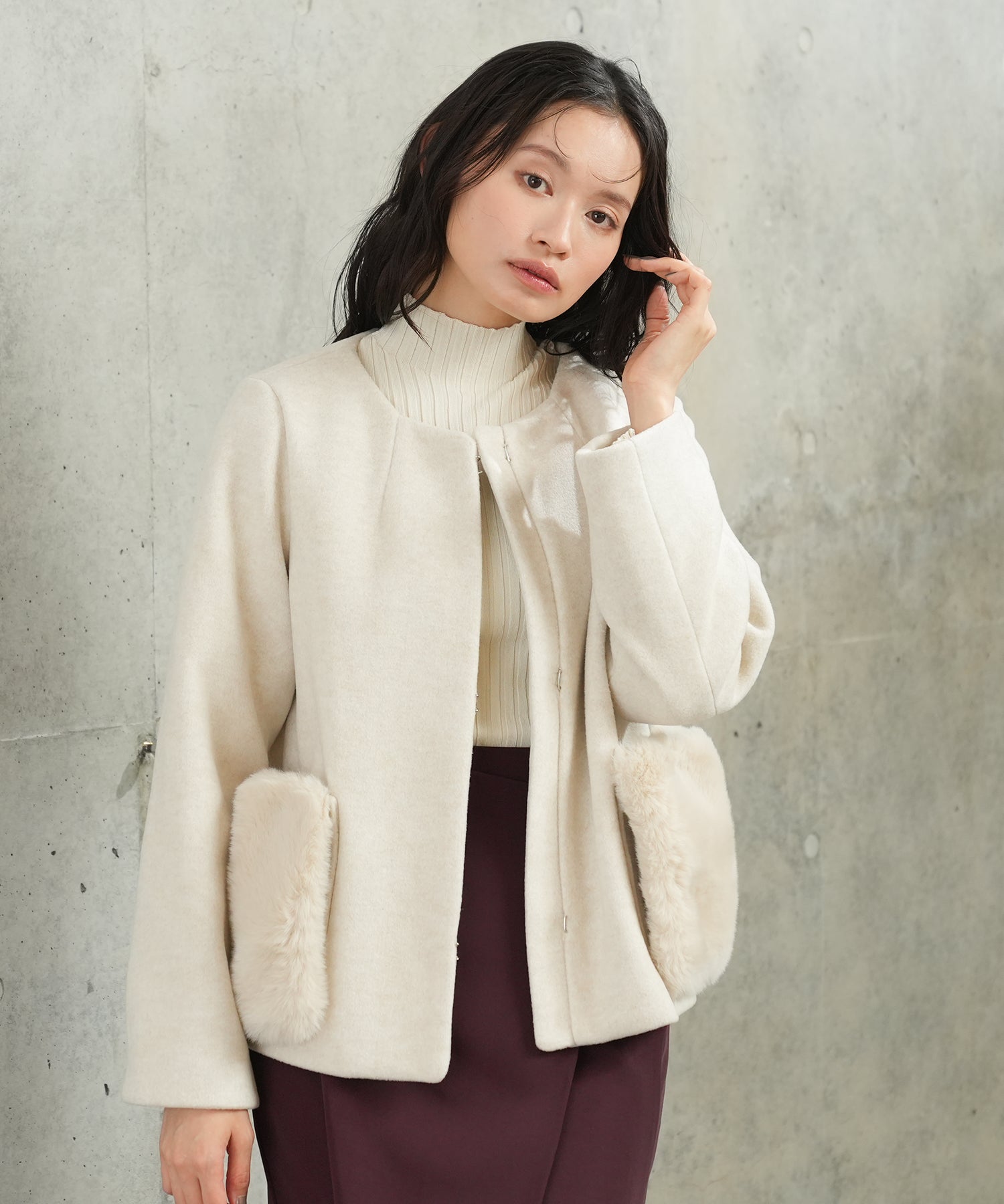 アイボリー model:165 着用サイズ:M