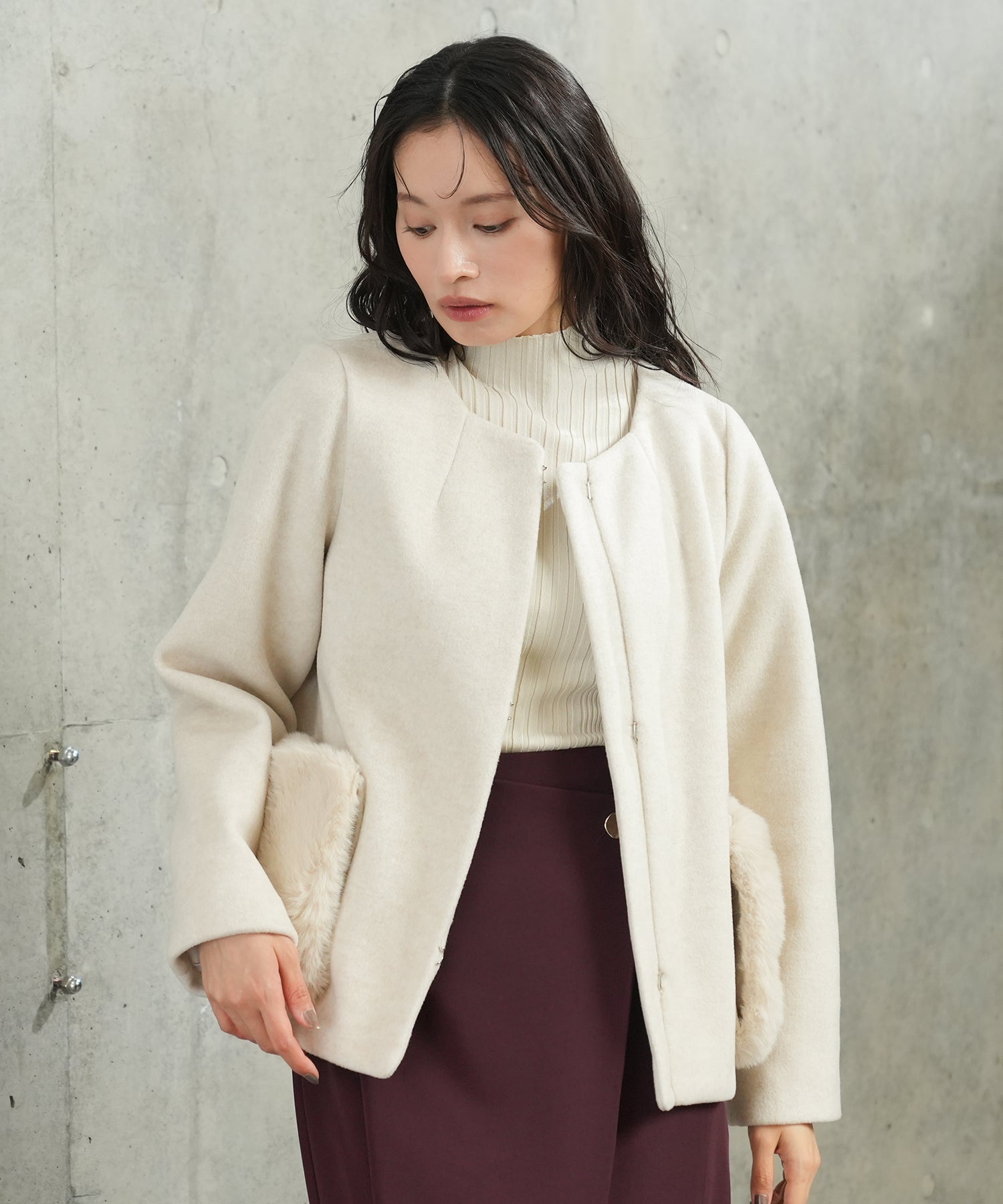 アイボリー model:165 着用サイズ:M