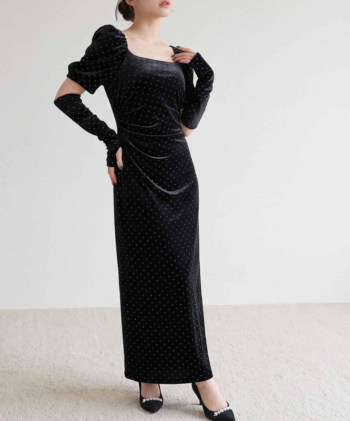 ブラック(AI画像) model:160cm 着用サイズ: M