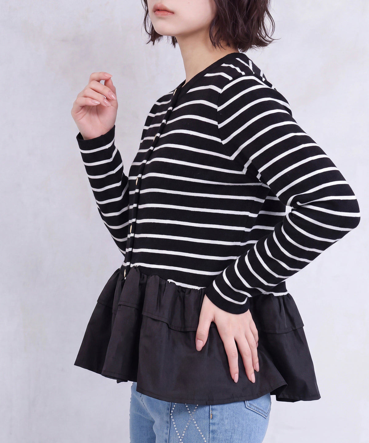 ブラック model:160cm 着用サイズ:M (AI画像)